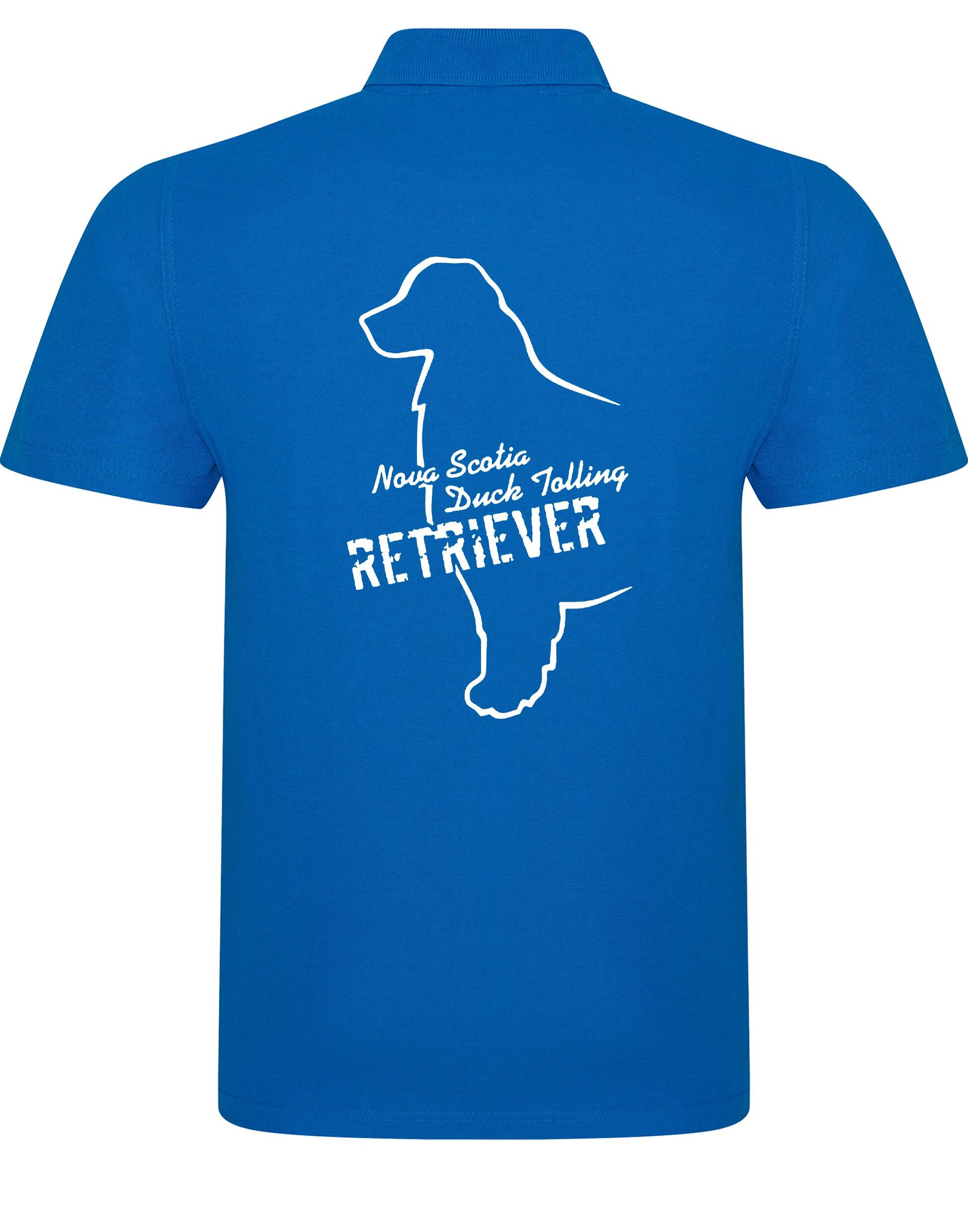 Nova Scotia Duck Tolling Retriever Unisex Cotton Polo – breathable fabric, relaxed fit, and exclusive breed artwork featuring the Toller. Ideal for casual wear, dog shows, and outdoor adventures.