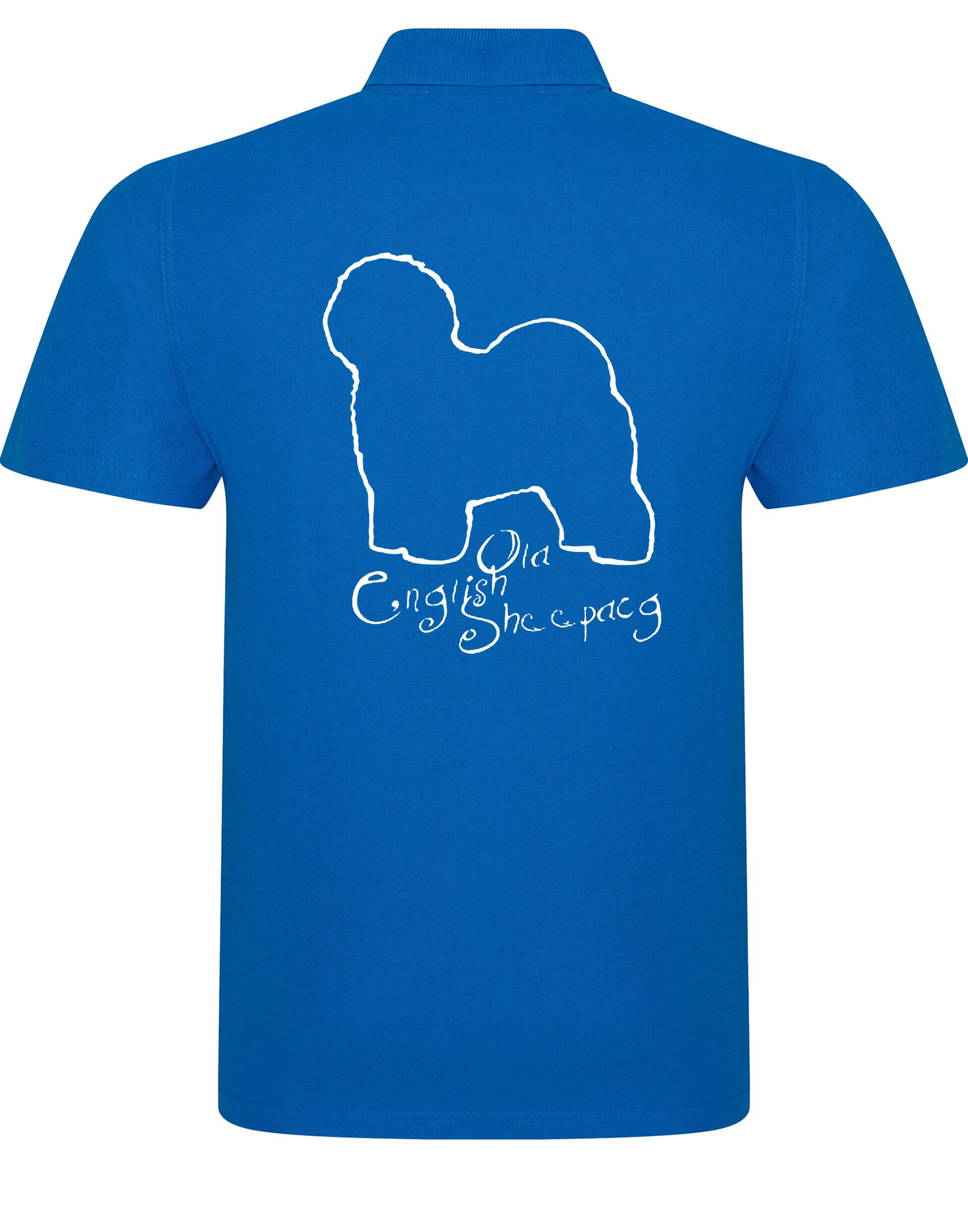 Old English Sheepdog Unisex Cotton Polo – lightweight, breathable cotton, relaxed fit, and exclusive breed artwork. A comfortable and stylish choice for dog lovers.
