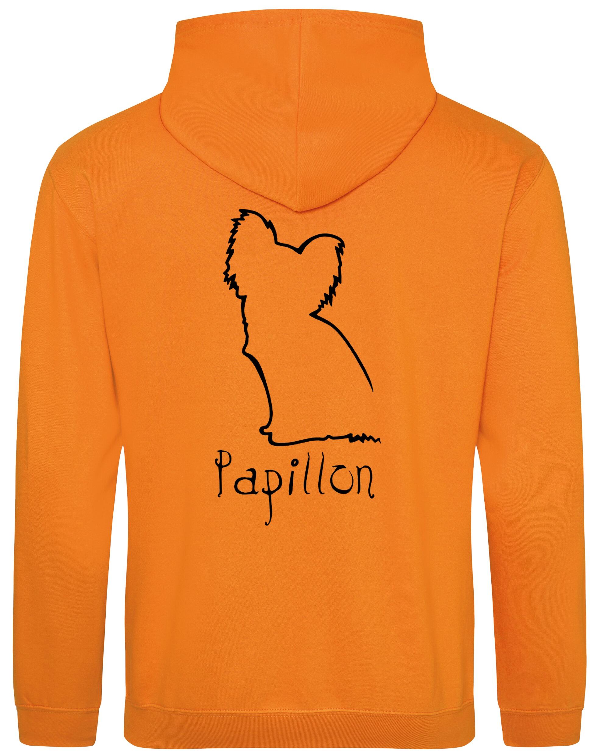 Papillon Pullover Hoodie – fleece-lined, soft, stylish, and personalized with breed artwork. A must-have hoodie for Papillon lovers.
