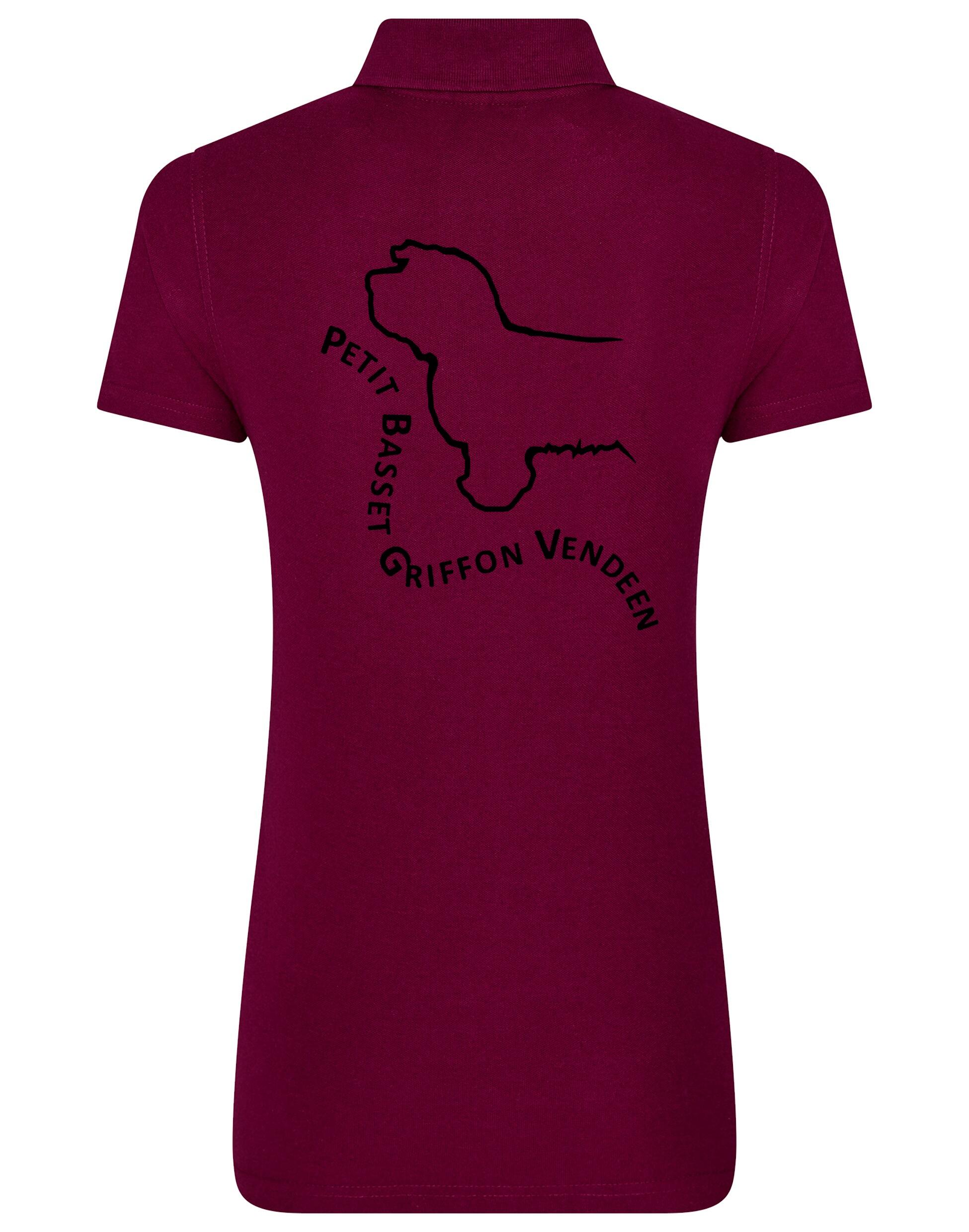 Petit Basset Griffon Vendéen Women’s Cotton Polo – premium-quality cotton polo featuring exclusive PBGV artwork, lightweight breathable fabric, structured collar, and feminine fit for versatile style and everyday comfort.