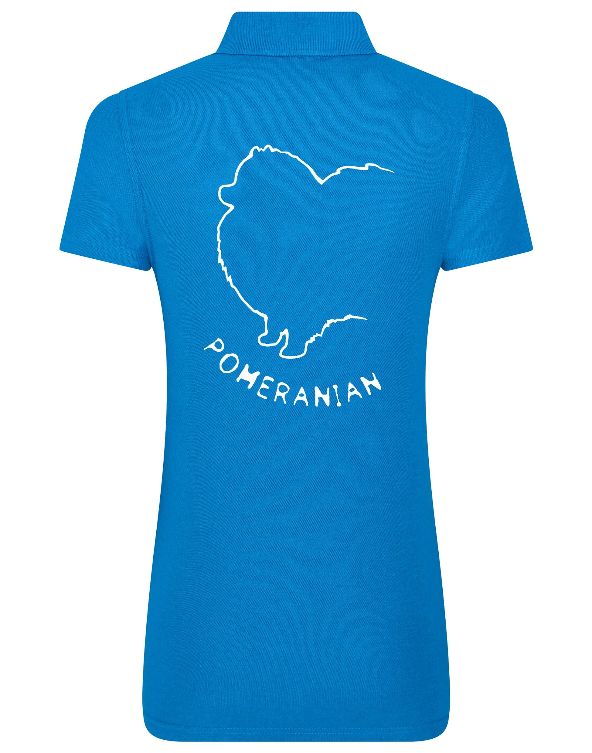 Pomeranian Women’s Cotton Polo featuring exclusive breed artwork, a tailored feminine fit, and breathable fabric for all-day comfort.
