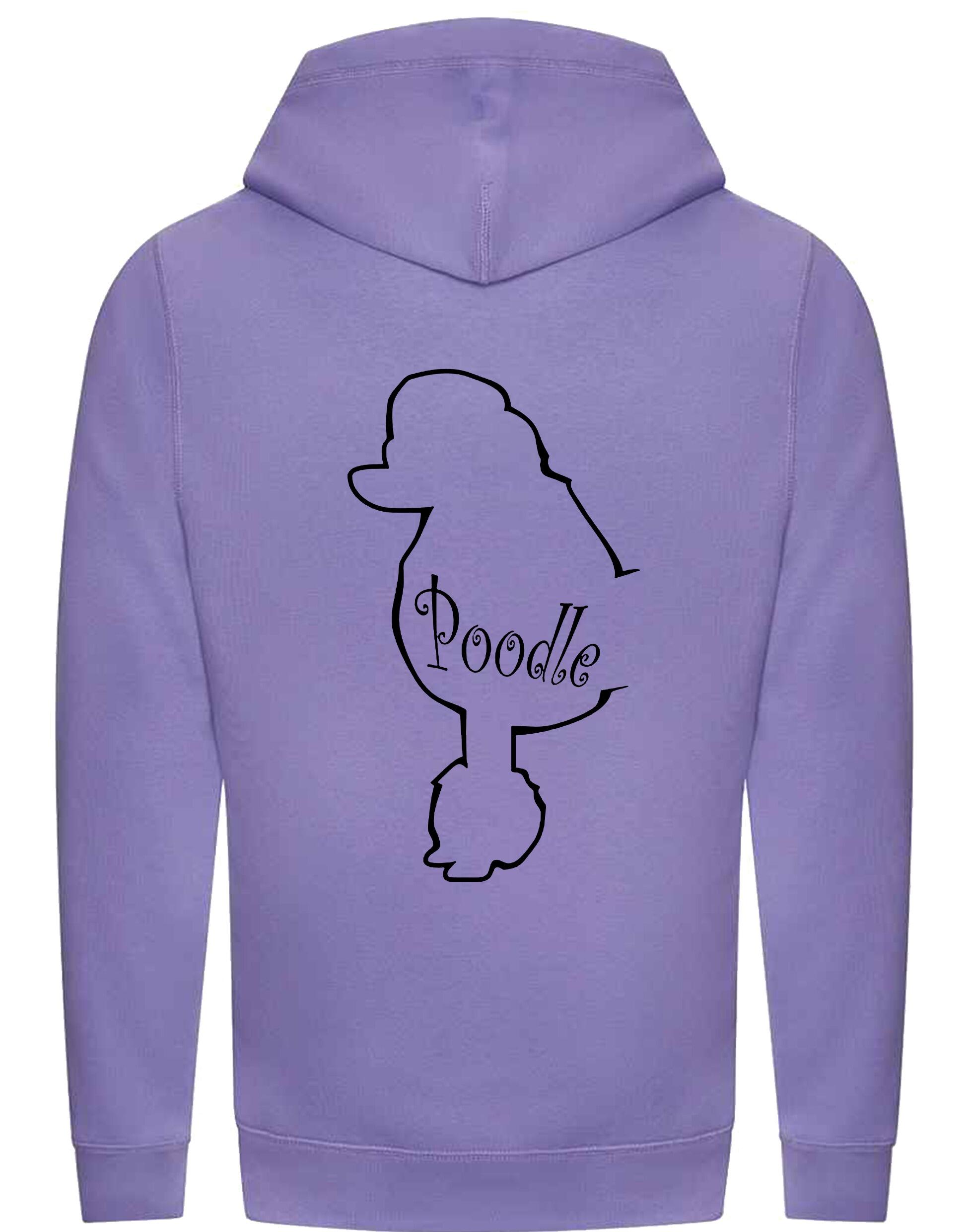 Poodle Crossneck Pullover Hoodie with exclusive breed design, fleece lining, and kangaroo pocket for comfort and style.
