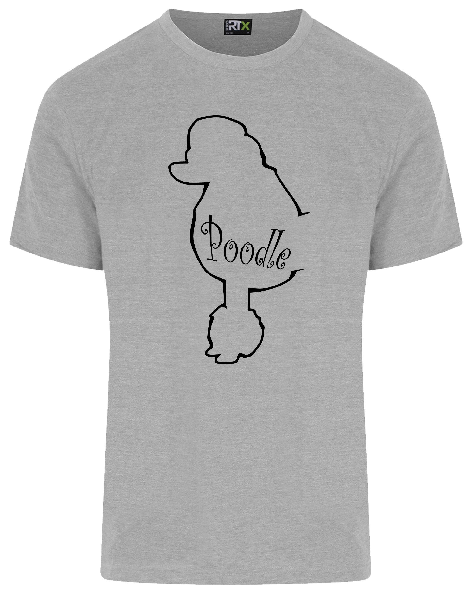 Unisex Poodle Roundneck T-shirt featuring exclusive breed-inspired artwork and premium breathable cotton for superior comfort and style.