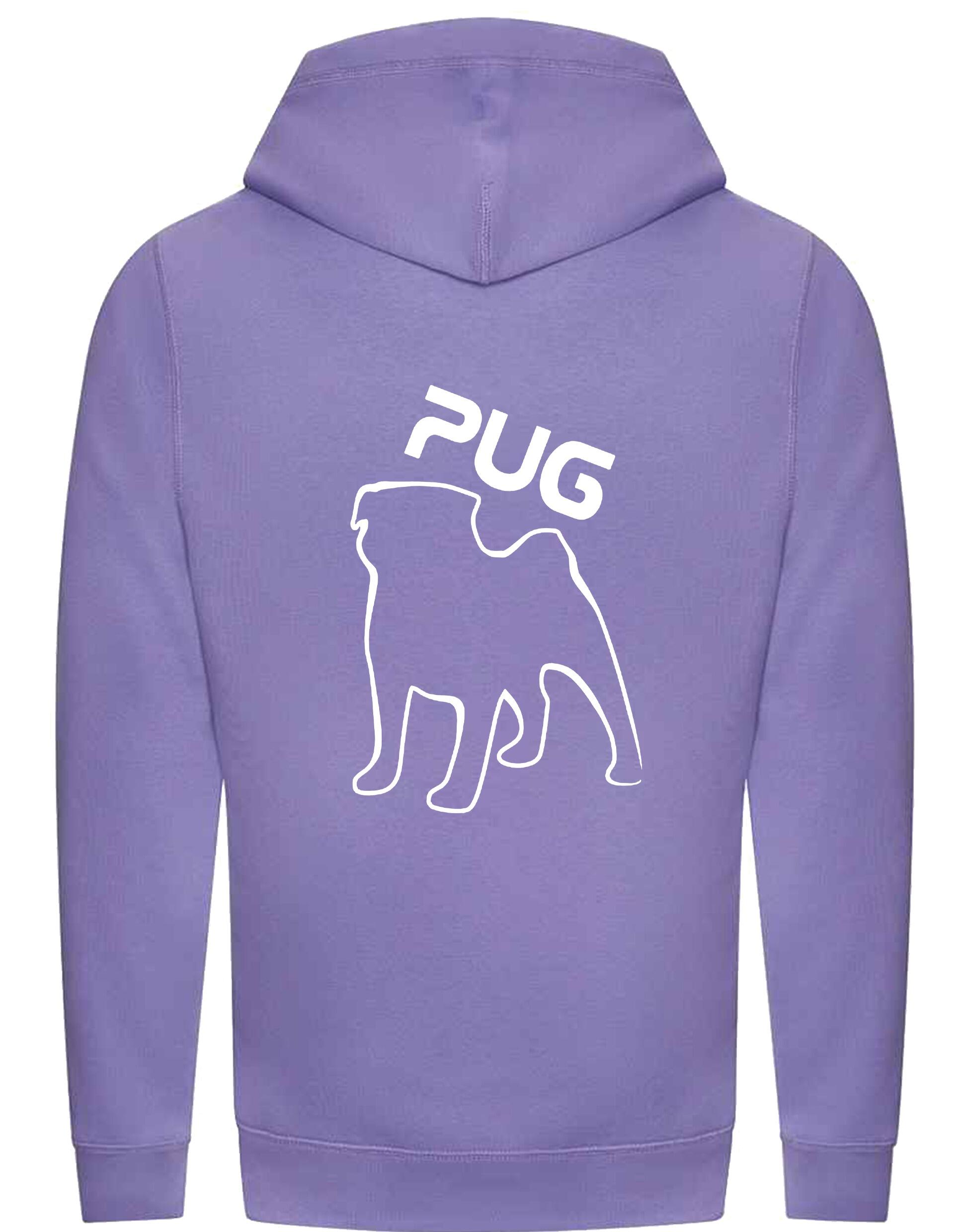 Unisex Pug (Outline) Crossneck Pullover Hoodie featuring exclusive outline artwork, crafted from premium heavy-blend fabric with a brushed fleece interior, a spacious kangaroo pocket, and ribbed cuffs for stylish, modern comfort.