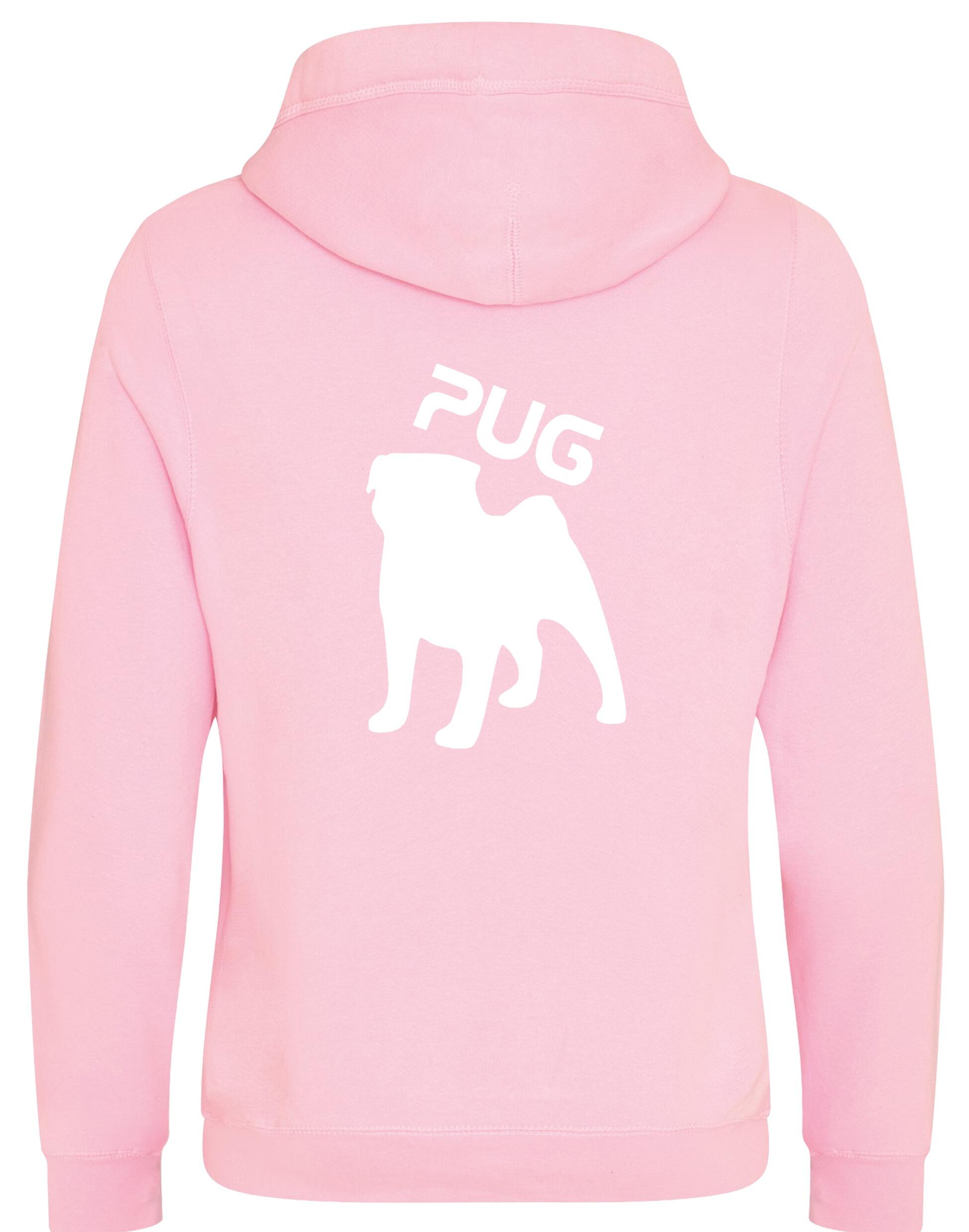 Unisex Pug (Silhouette) Crossneck Pullover Hoodie featuring exclusive silhouette artwork, crafted from premium heavy-blend fabric with a brushed fleece interior, a spacious kangaroo pocket, and a modern crossneck design for stylish comfort.
