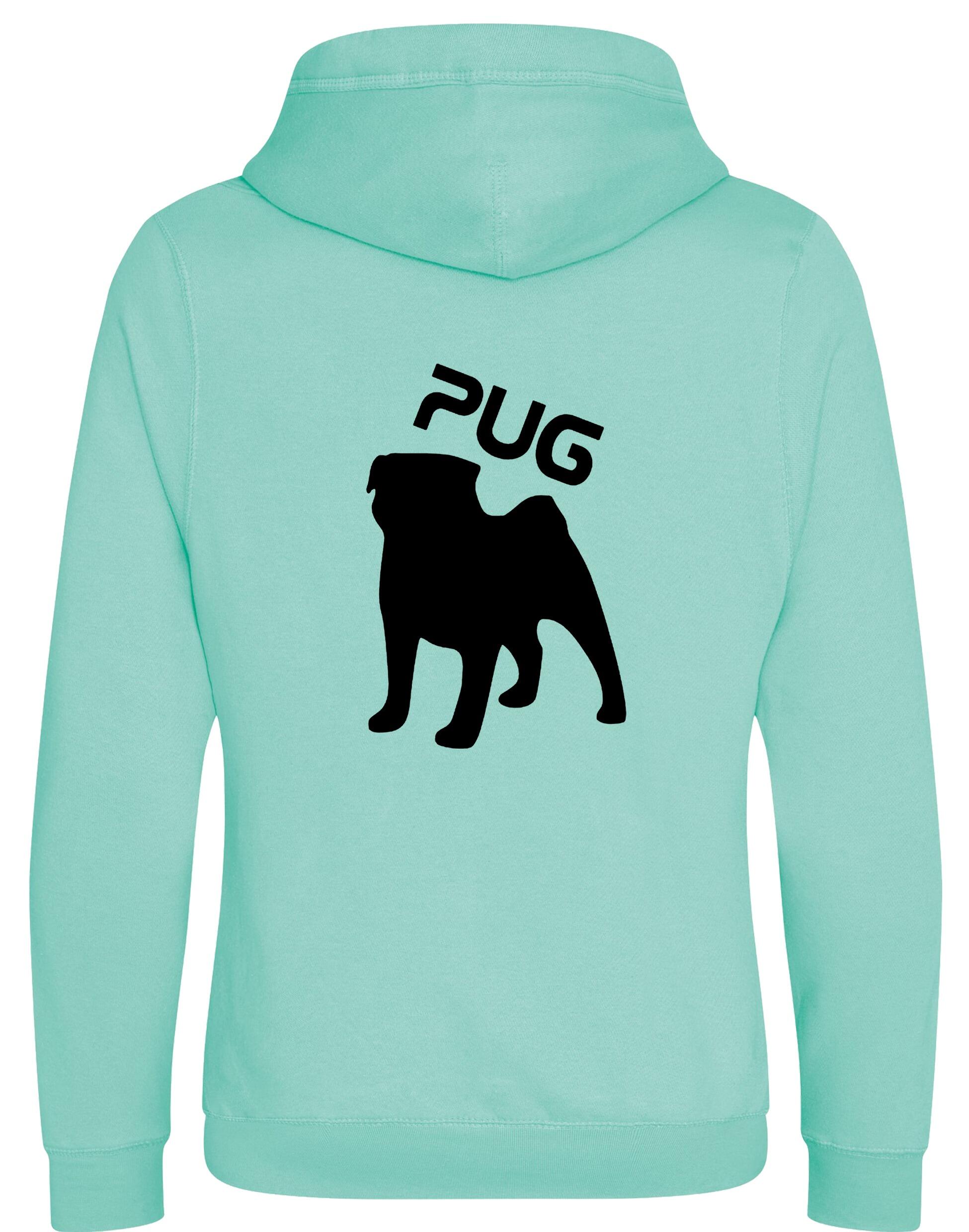 Unisex Pug (Silhouette) Crossneck Pullover Hoodie featuring exclusive silhouette artwork, crafted from premium heavy-blend fabric with a brushed fleece interior, a spacious kangaroo pocket, and a modern crossneck design for stylish comfort.