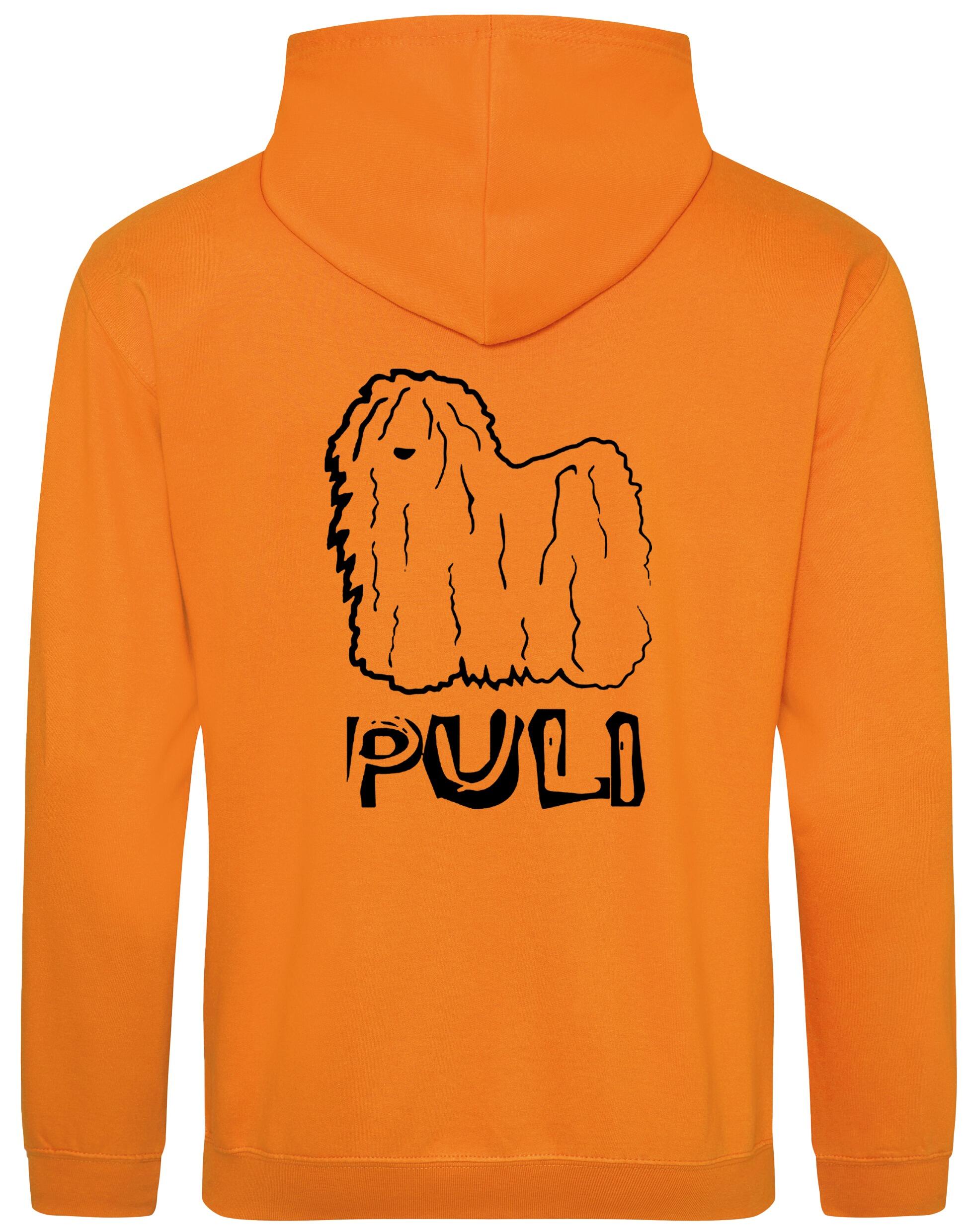 Unisex Puli (Hungarian) Design Pullover Hoodie featuring exclusive artwork with personalization options, crafted from premium heavy-blend fabric with a cozy brushed fleece interior, ribbed cuffs, and a double-fabric hood for stylish, lasting comfort.