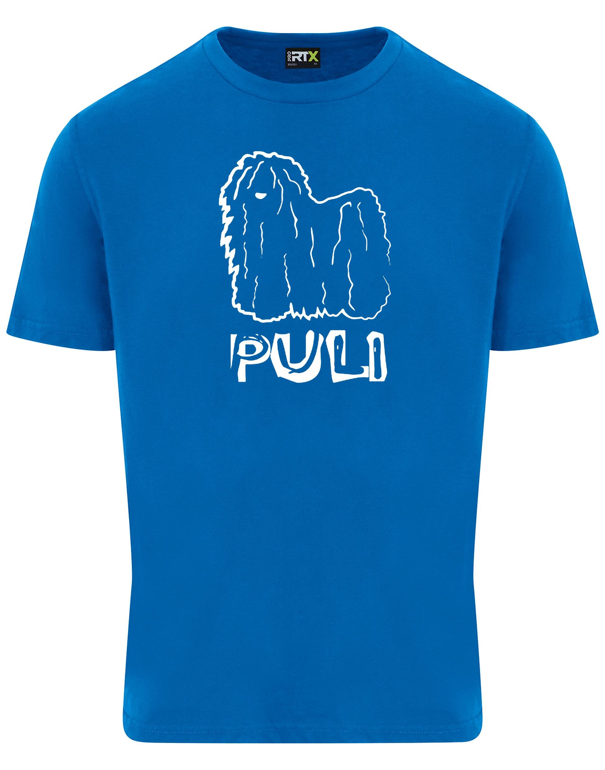 Unisex Hungarian Puli Roundneck T-shirt featuring exclusive breed-inspired artwork, crafted from premium breathable cotton for all-day comfort and a relaxed, stylish fit, perfect for Hungarian Puli enthusiasts.