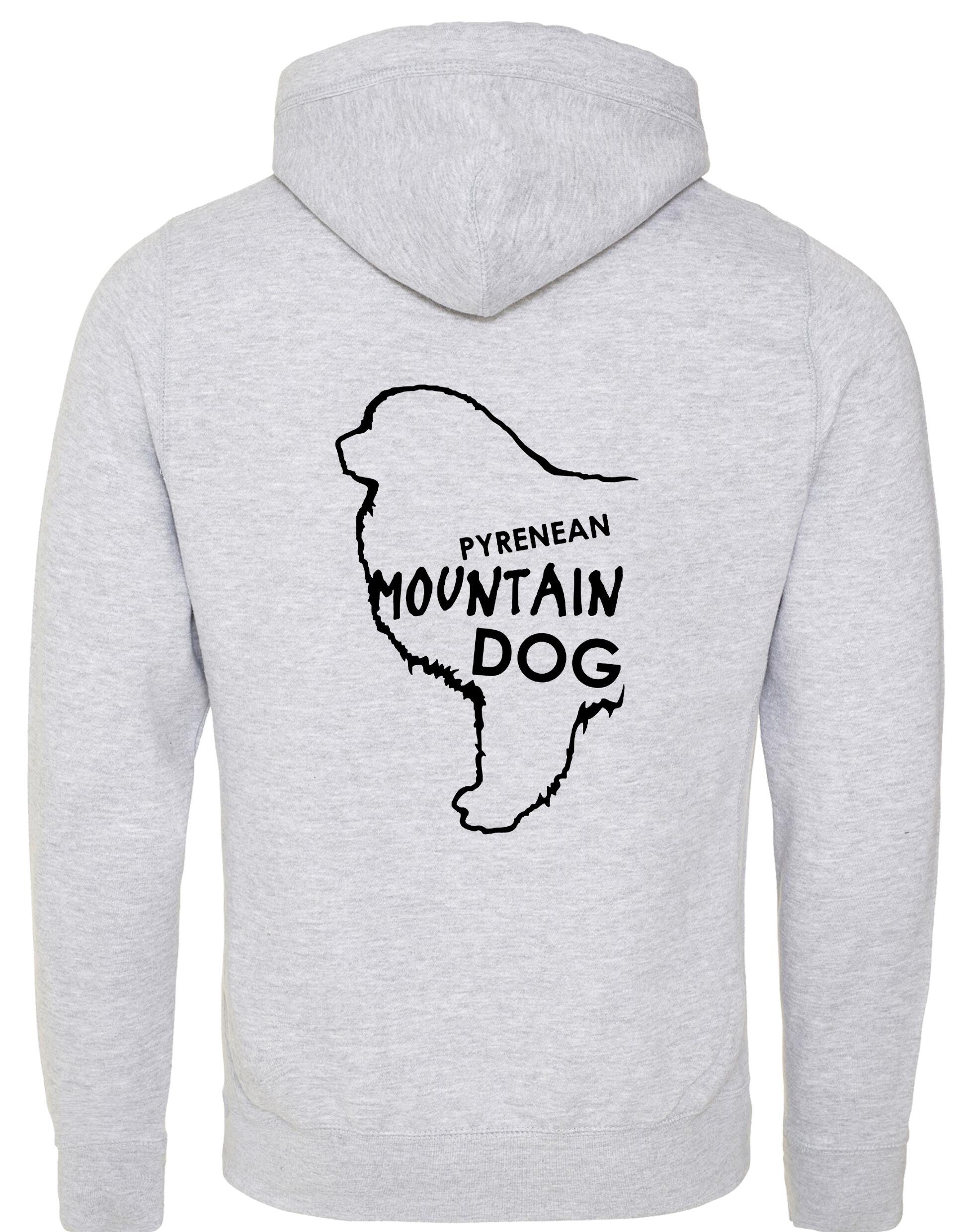 Unisex Pyrenean Mountain Dog Crossneck Pullover Hoodie featuring exclusive breed artwork, crafted from premium heavy-blend fabric with a cozy brushed fleece interior, a spacious kangaroo pocket, and a modern crossneck design for stylish, comfortable outdoor wear.