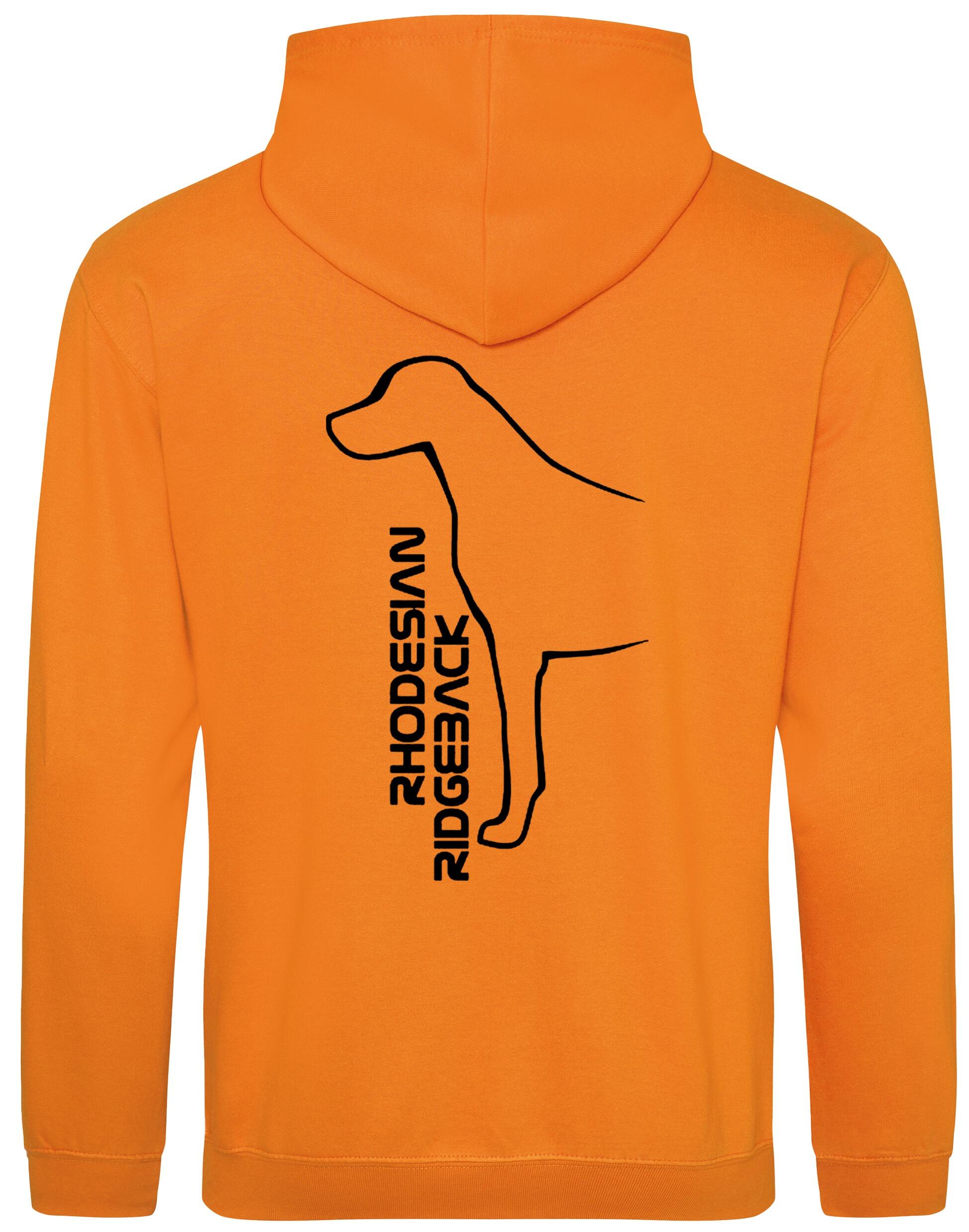 Rhodesian Ridgeback Design Pullover Hoodie featuring exclusive breed artwork, a soft fleece interior, and a heavy-blend fabric for warmth and style.