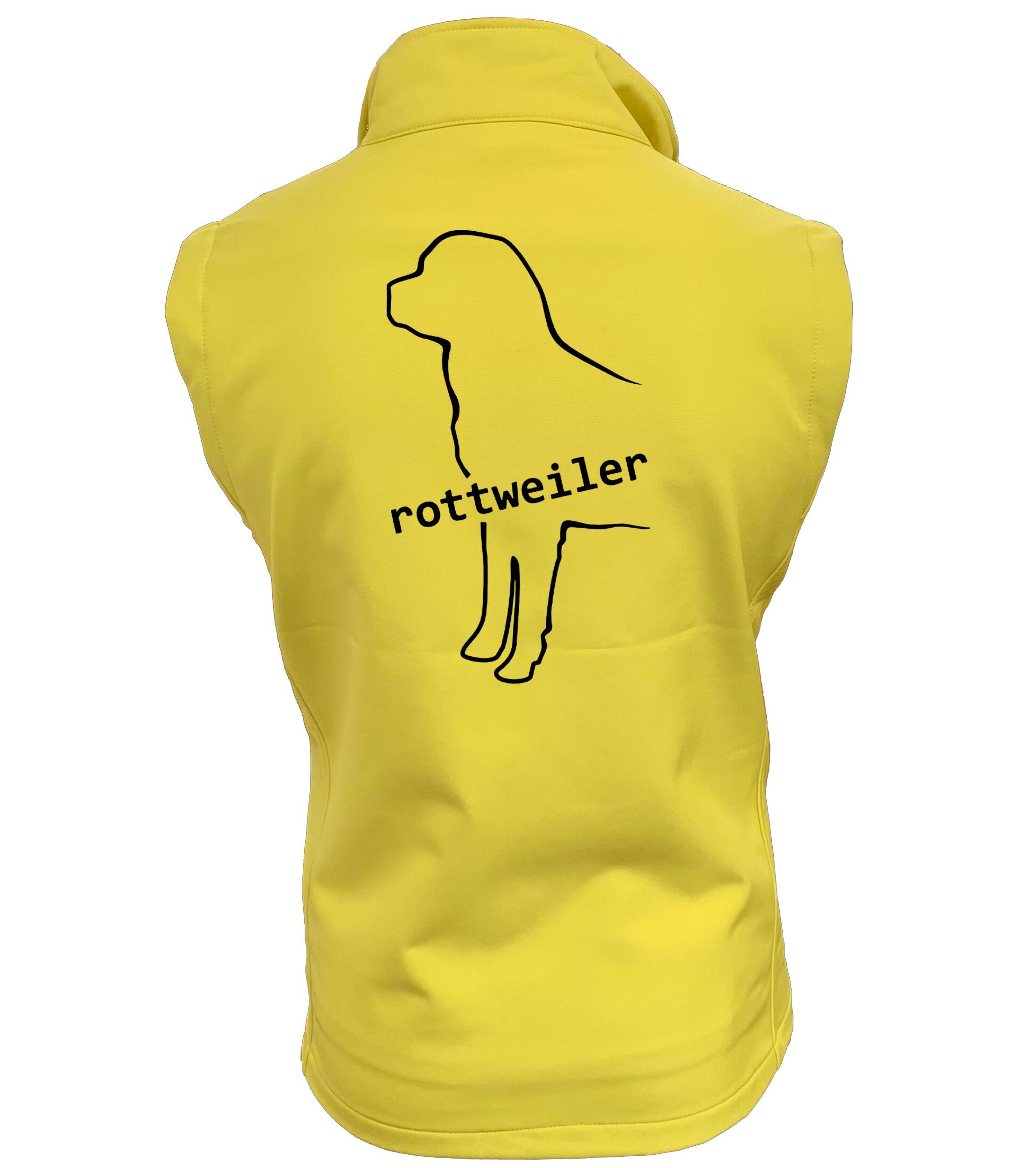 Rottweiler Women’s Softshell Jacket featuring exclusive breed artwork, water-resistant outer fabric, soft fleece lining, and a flattering feminine fit for comfort, warmth, and style.