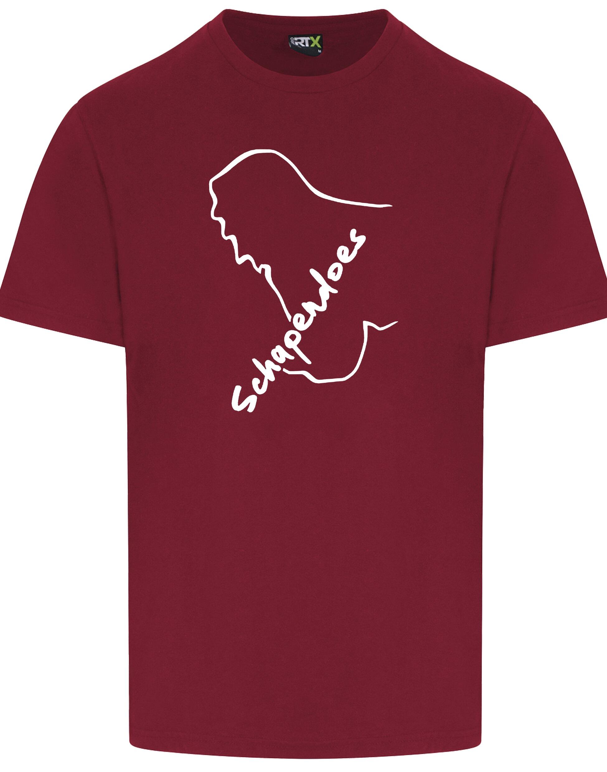 Unisex Roundneck T-shirt featuring exclusive Schapendoes artwork, lightweight breathable cotton fabric, classic round neckline, and relaxed fit – perfect for breed enthusiasts.