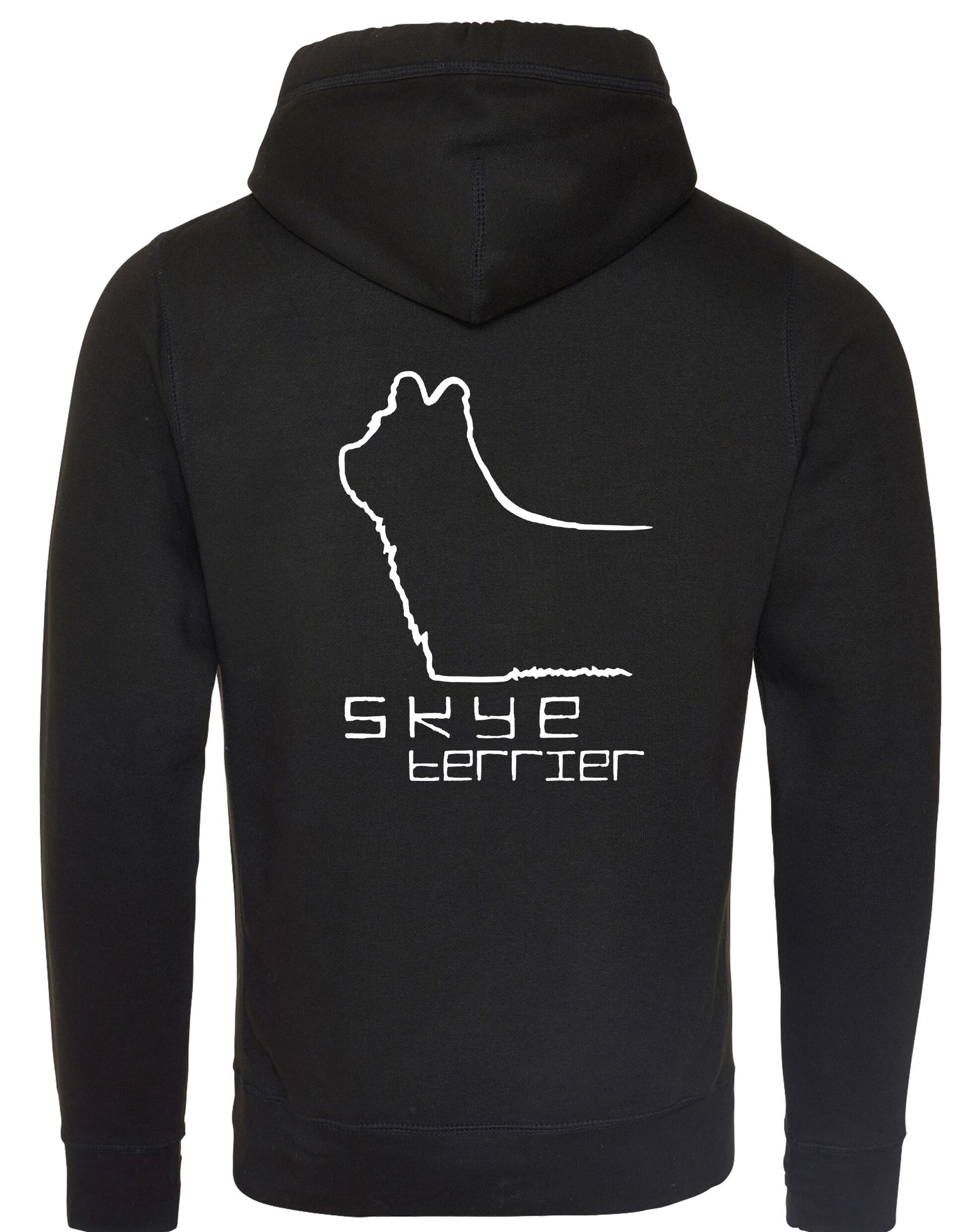 Unisex crossneck pullover hoodie with exclusive Skye Terrier artwork on the back, brushed fleece lining, and a spacious kangaroo pocket. A warm, stylish choice for Skye Terrier enthusiasts and perfect for casual wear or dog events.
