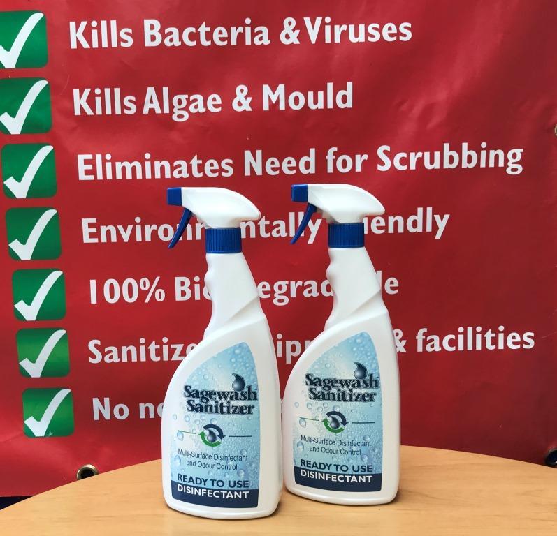 Sagewash Ready to Use Solution Pack of 2 x 750 ml Trigger Sprays