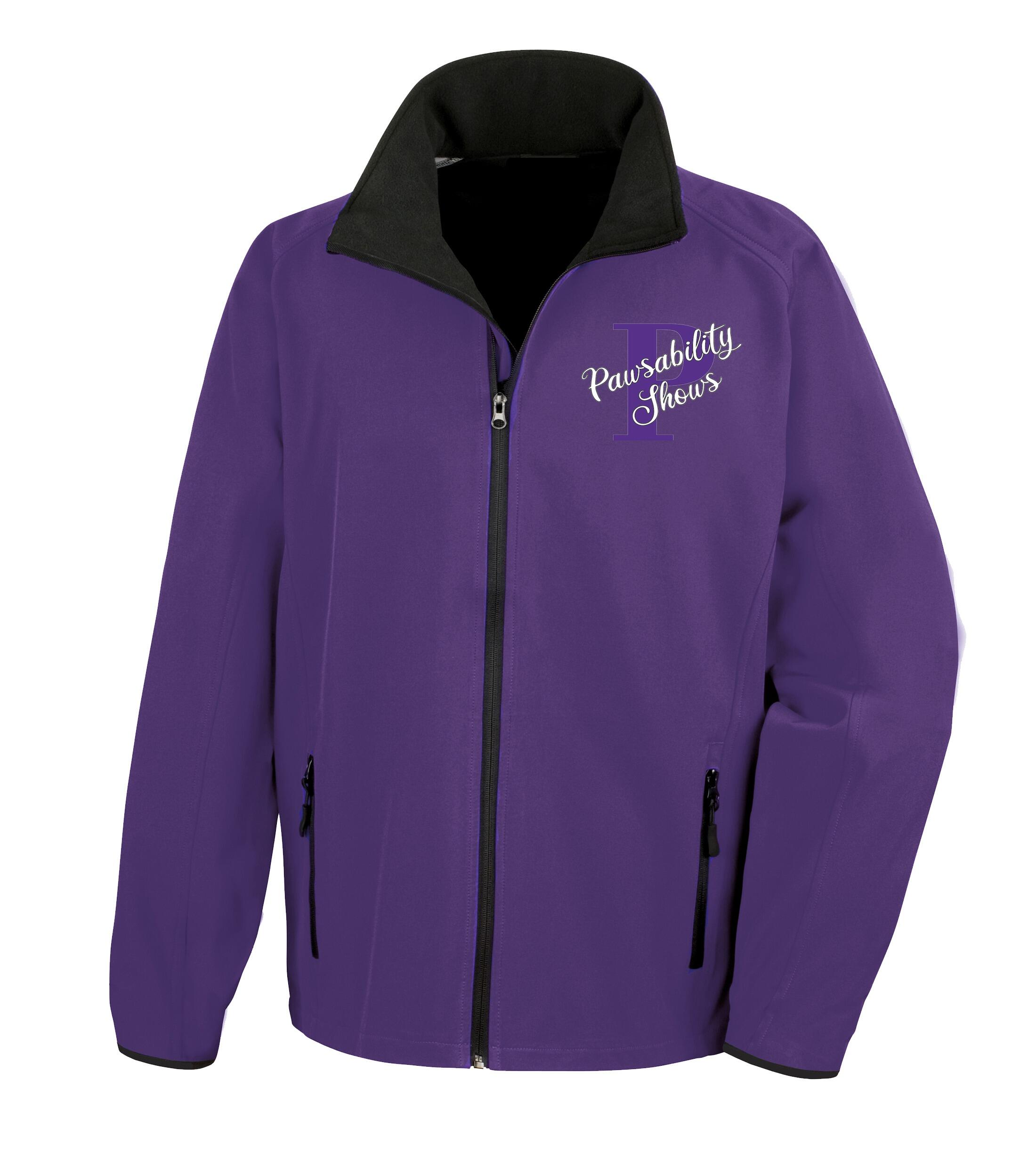 Pawsability Purple Soft Shell Jacket Front