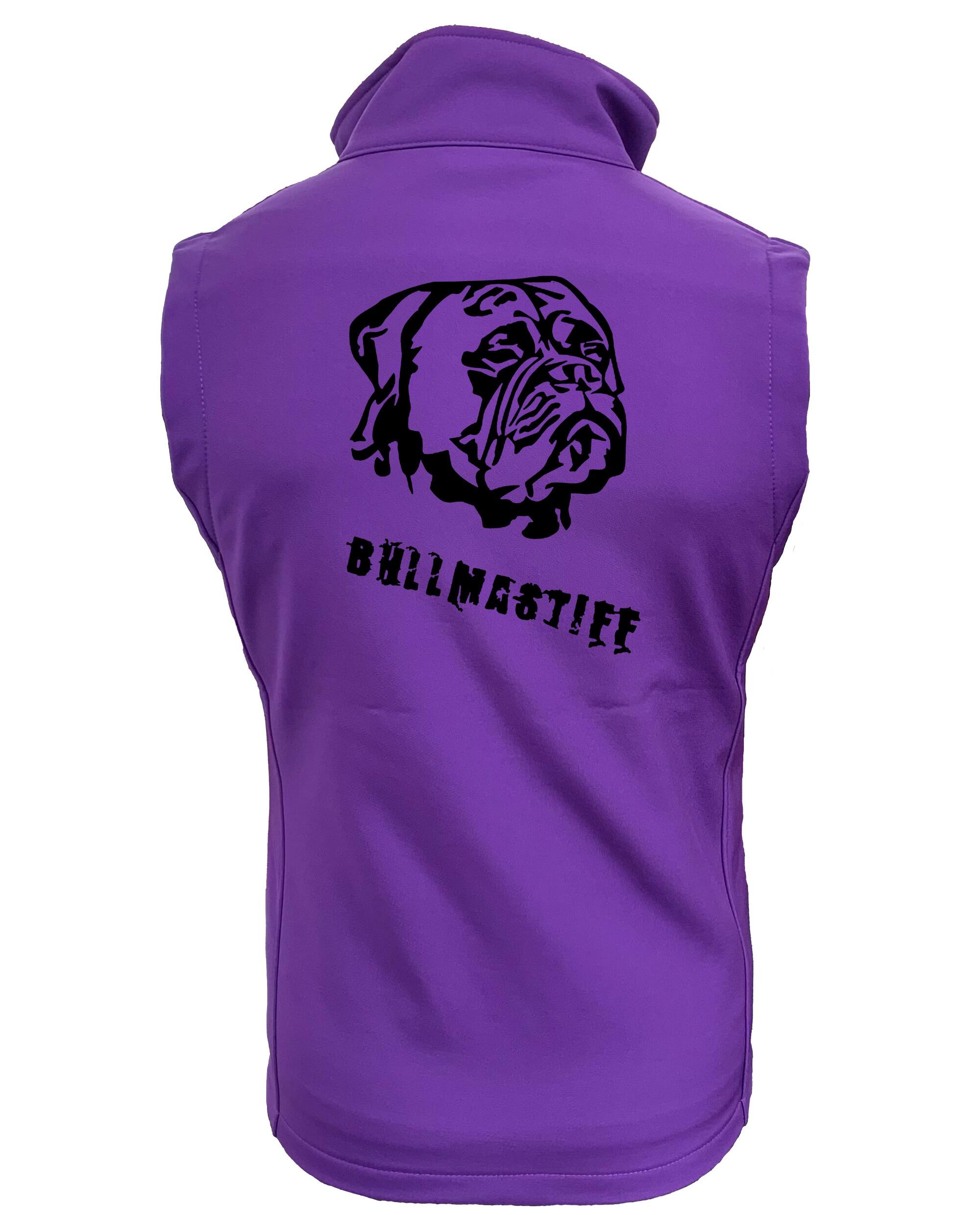 Unisex Bullmastiff Softshell Jacket Purple (Black)