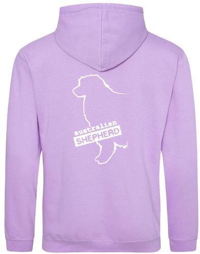 Unisex Australian Shepherd Pullover Hoodie Lavender (White)