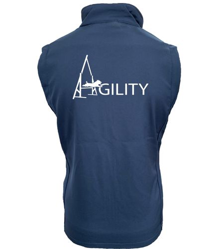 Unisex Agility Softshell Gilet Navy Royal (White)