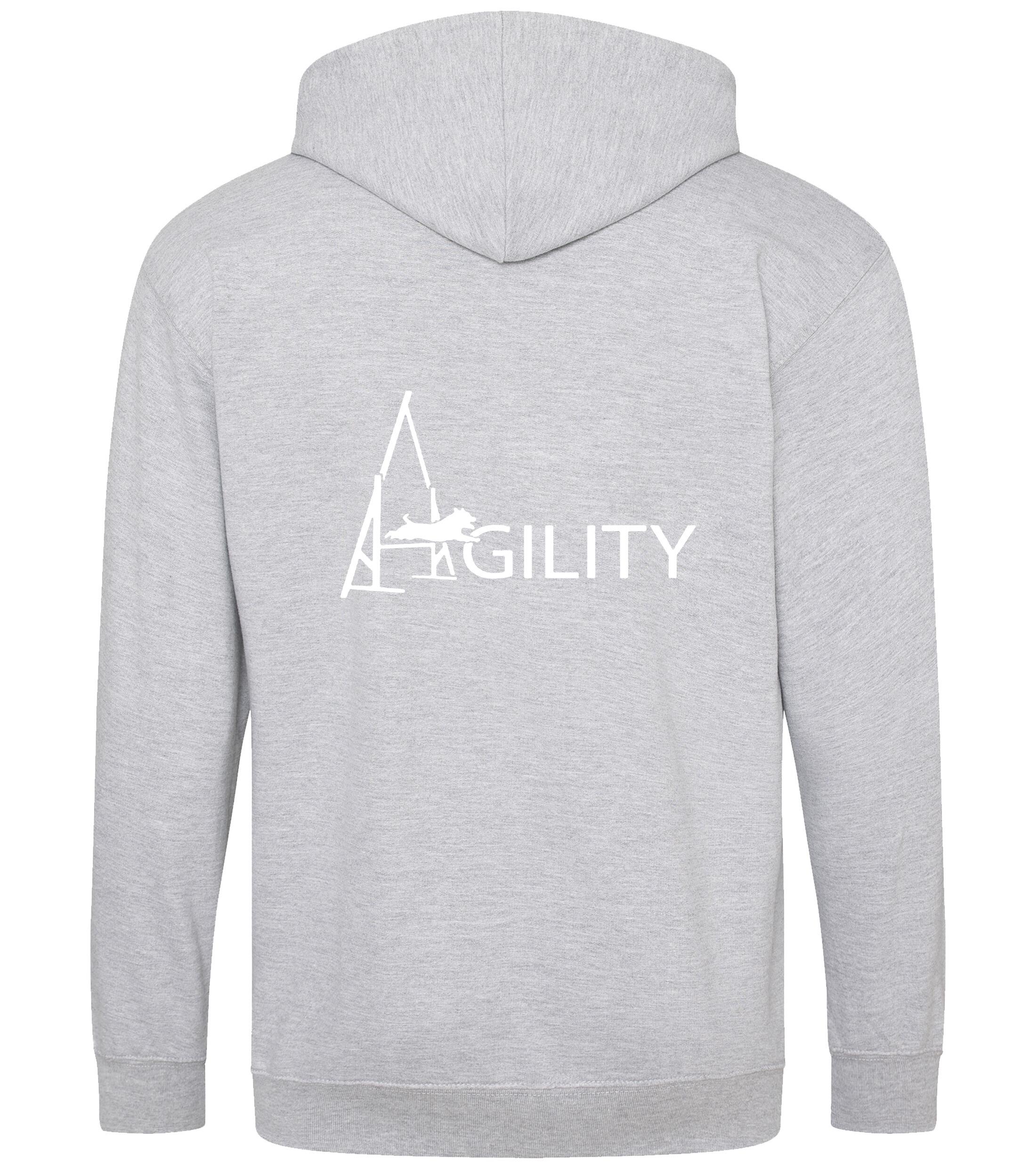 Unisex Agility Zipped Hoodie Heather Grey (White)