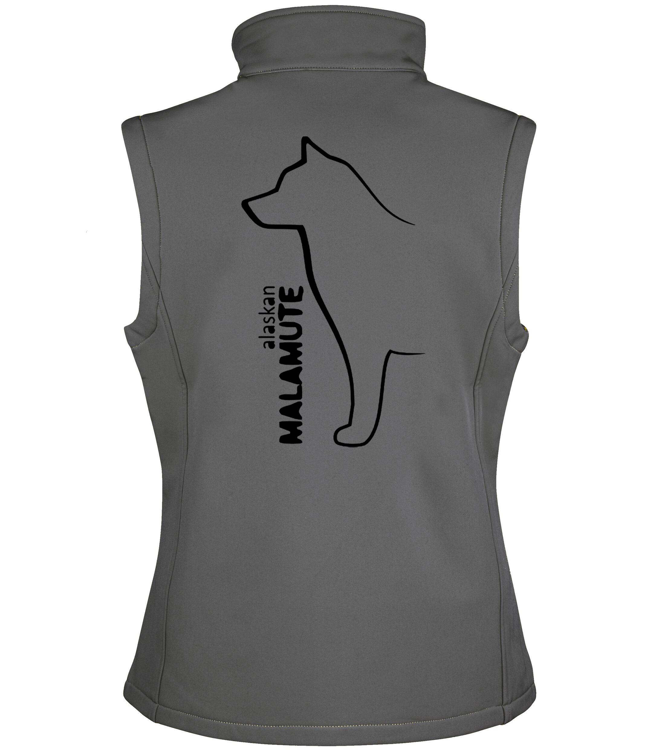 Female Alaskan Malamute Softshell Jacket Charcoal (Black)