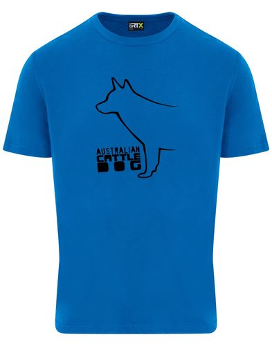 Unisex Australian Cattle Dog Roundneck T-Shirt Sapphire Blue (Black)