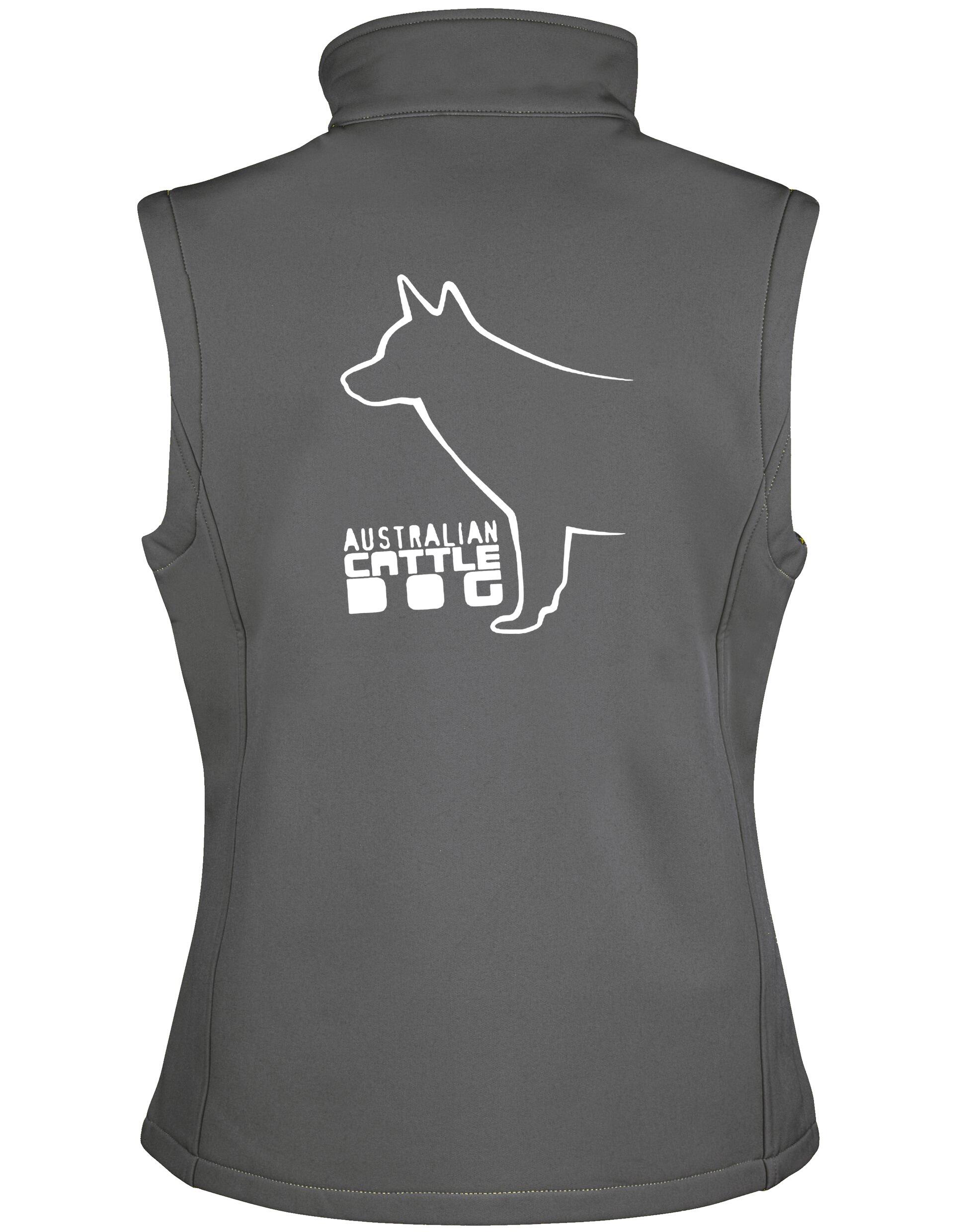 Unisex Australian Cattle Dog Softshell Jacket Charcoal (White)