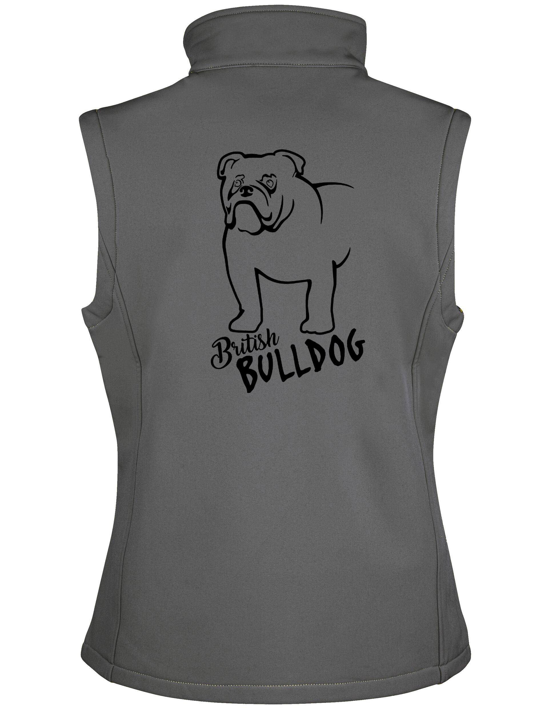 Unisex British Bulldog Softshell Gilet Charcoal (Black)