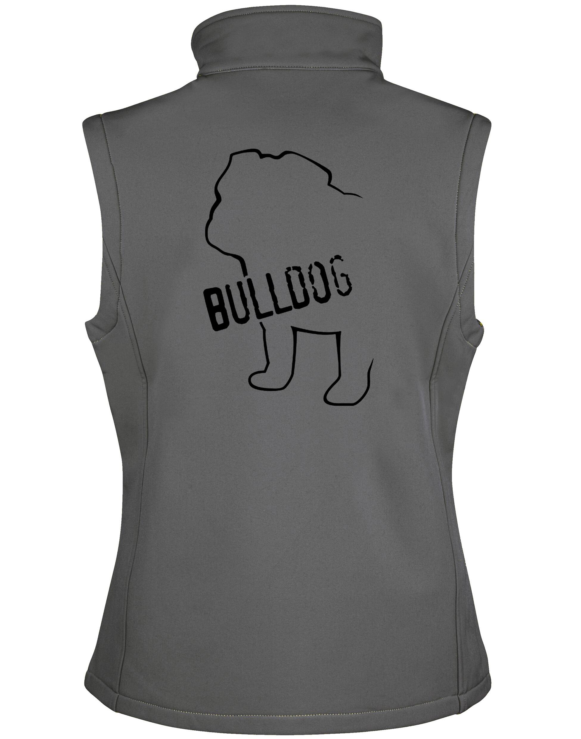 Female Bulldog (Body Design) Softshell Jacket Charcoal (Black)
