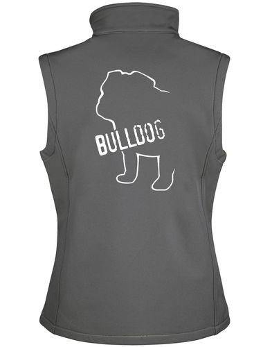 Unisex Bulldog (Body Design) Softshell Jacket Charcoal (White)