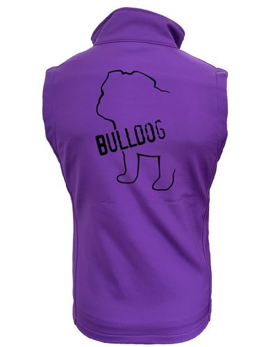 Unisex Bulldog (Body Design) Softshell Jacket Purple (Black)