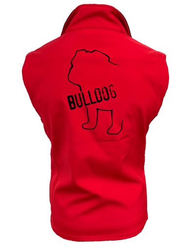 Unisex Bulldog (Body Design) Softshell Jacket Red (Black)