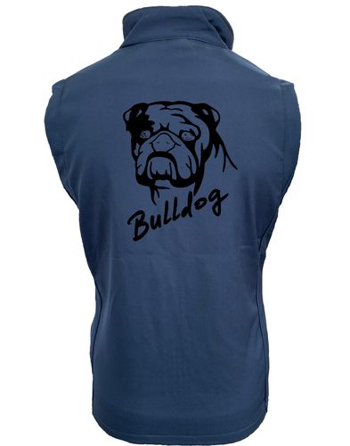 Female Bulldog (Head Design) Softshell Gilet Navy Royal (Black)