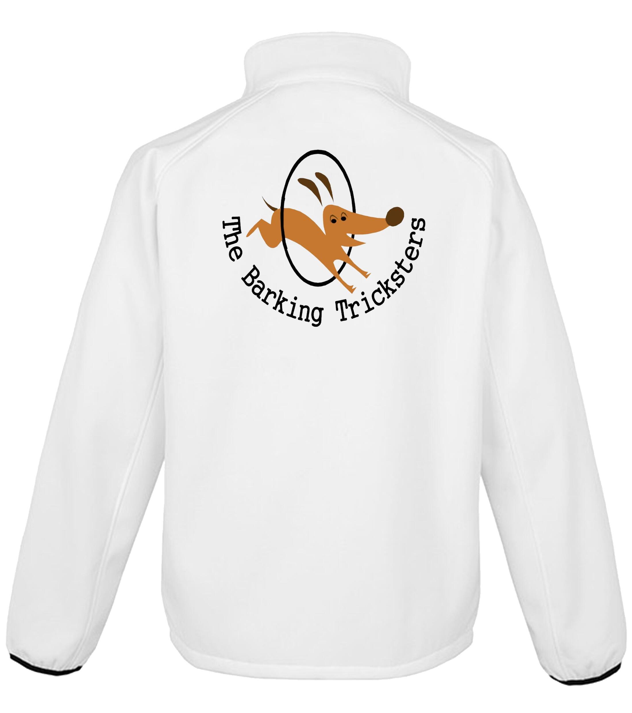 The Barking Tricksters Female Softshell Jacket White