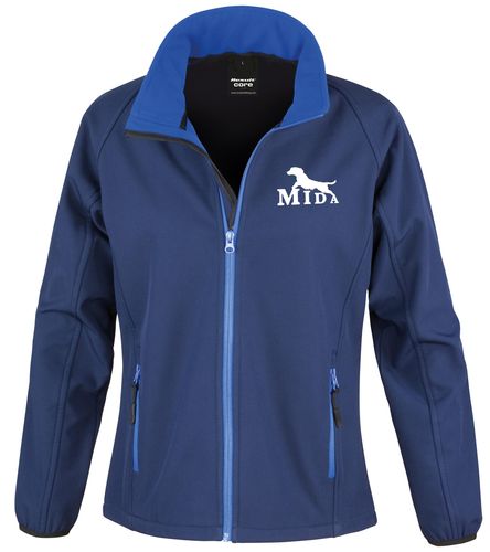 Mersea Island Dog Agility Female Softshell Jacket Sapphire Blue