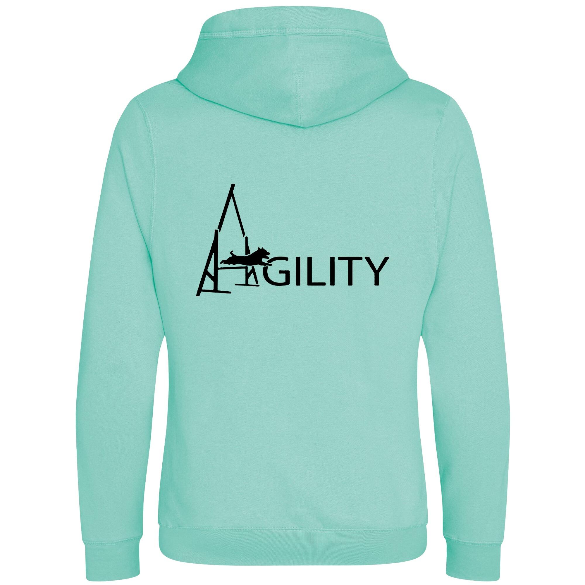 Peppermint Cross Neck Hoodies with "Agility A Frame" Black Print - Agility Lifestyle Collection