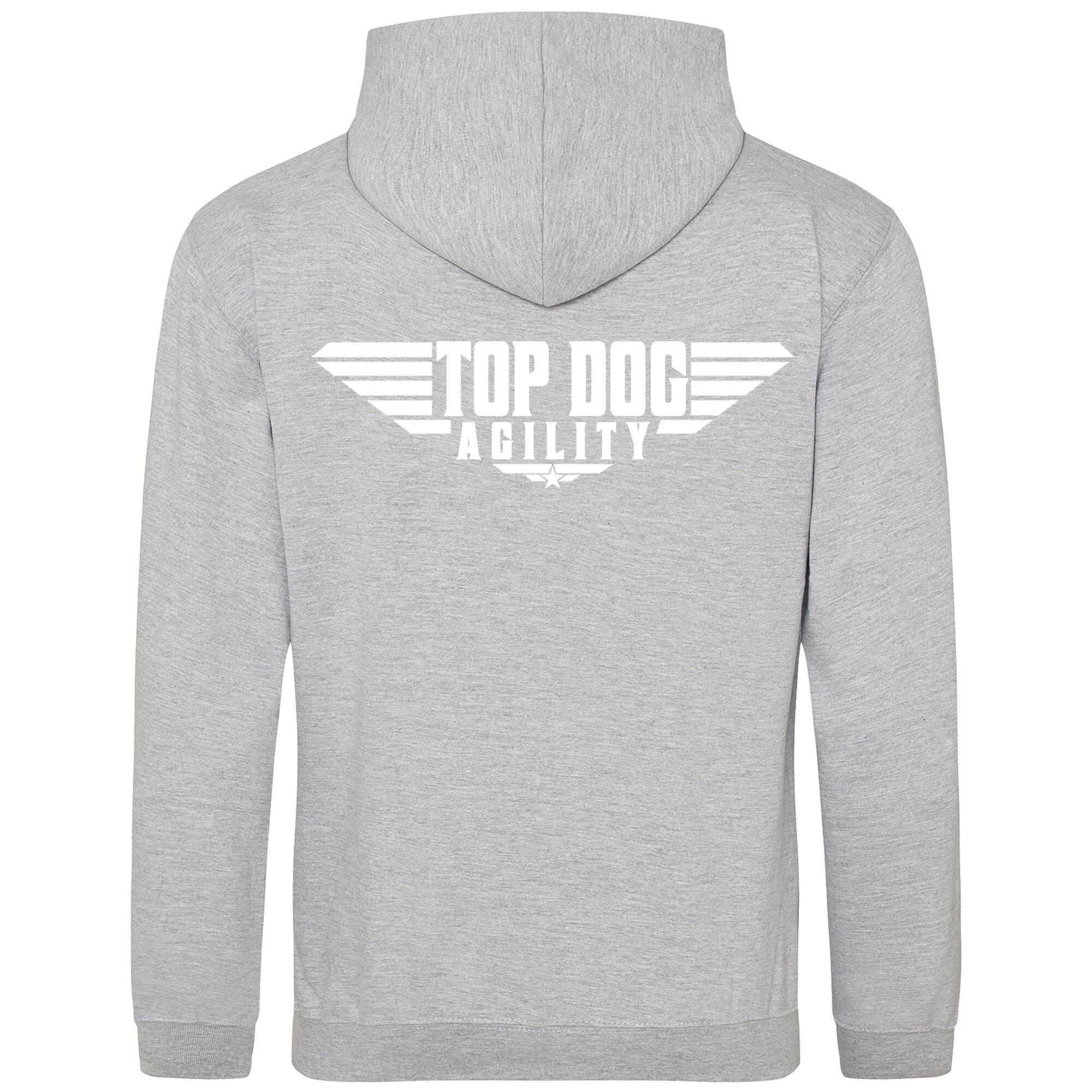 Heather Grey Pullover Hoodies with "Top Dog Agility" White Print - Agility Lifestyle Collection