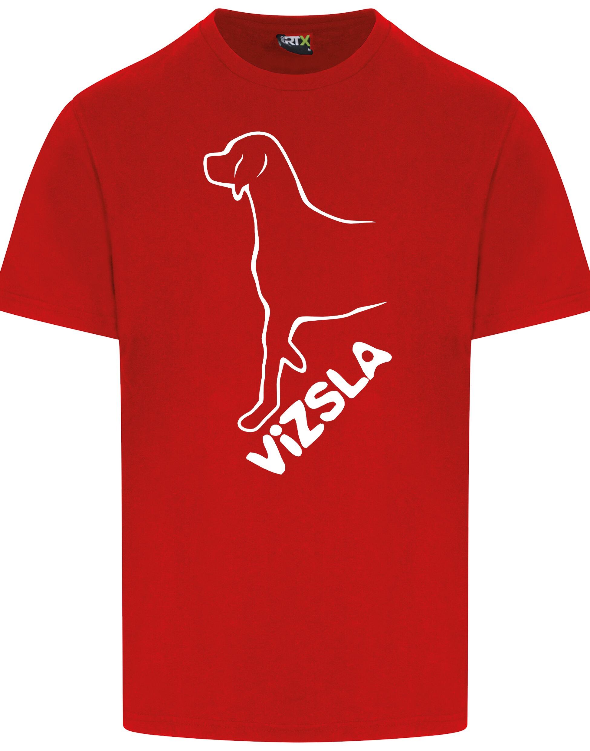 Unisex Roundneck T-shirt with Vizsla Dog Breed Design