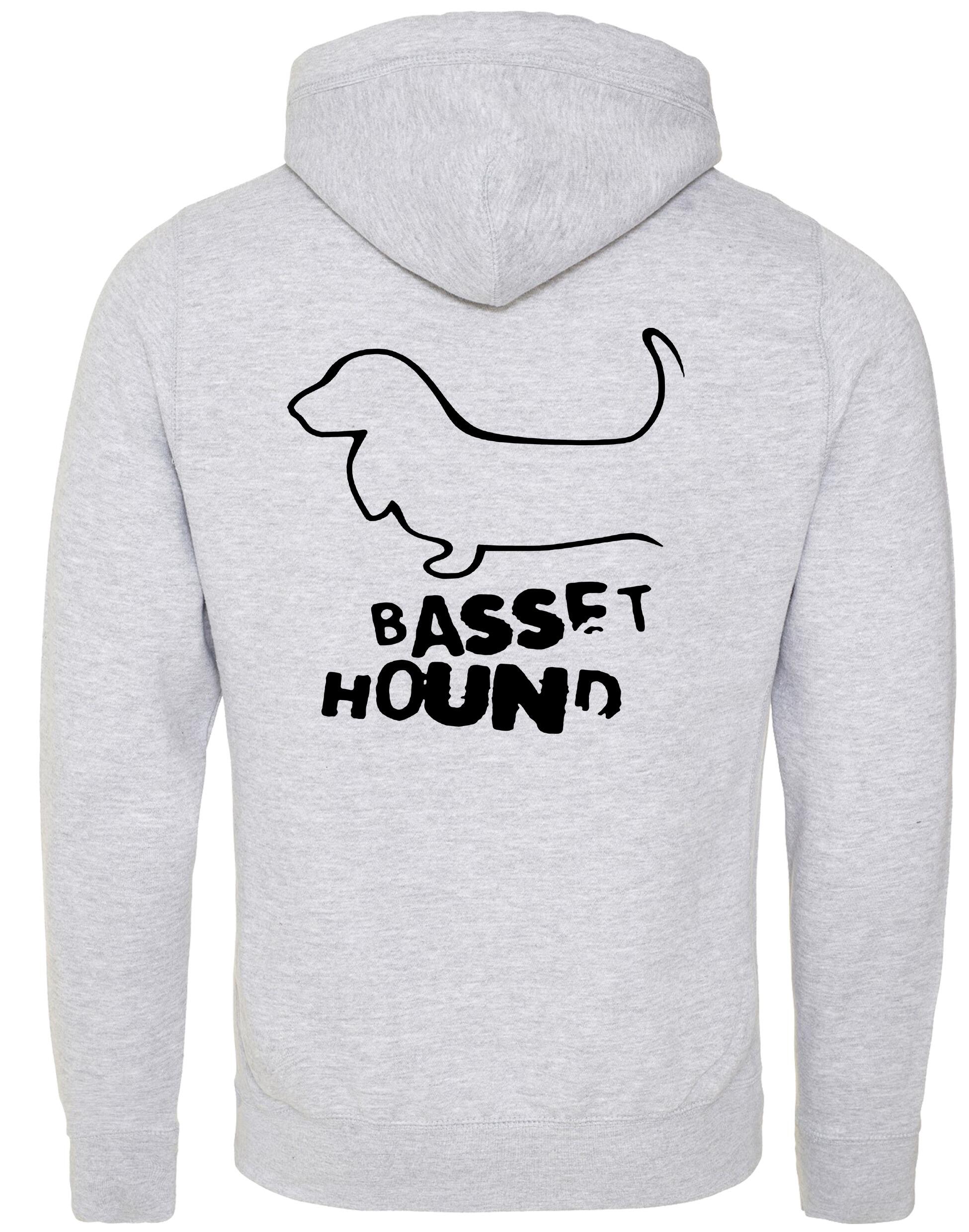 Unisex Crossneck Pullover Hoodie with Basset Hound Dog Breed Design – A Must-Have for Basset