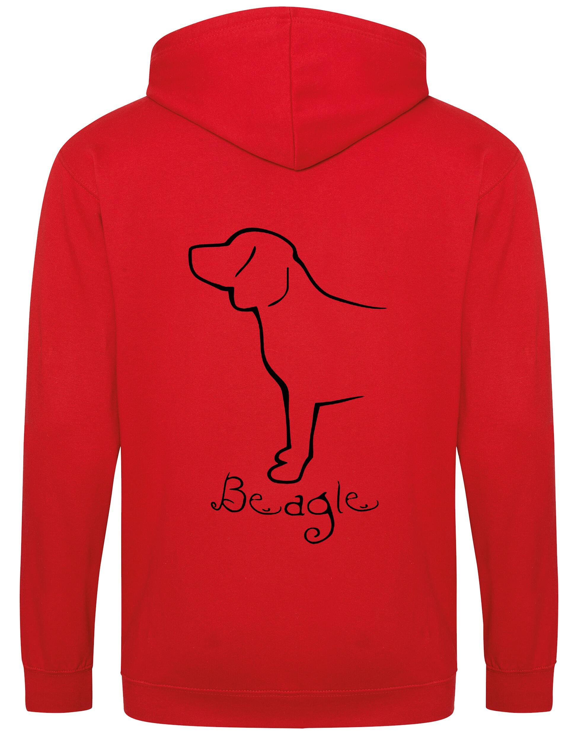 Beagle Dog Breed Design Zipped Hoodie – Style and Comfort for Dog Lovers