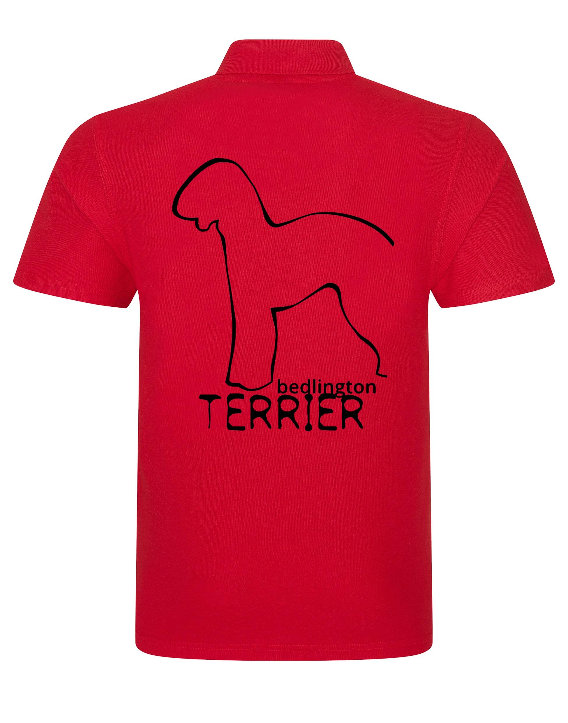 Unisex Cotton Polo with Bedlington Terrier Dog Breed Design – Comfort for Every Bedlington Terrier Enthusiast