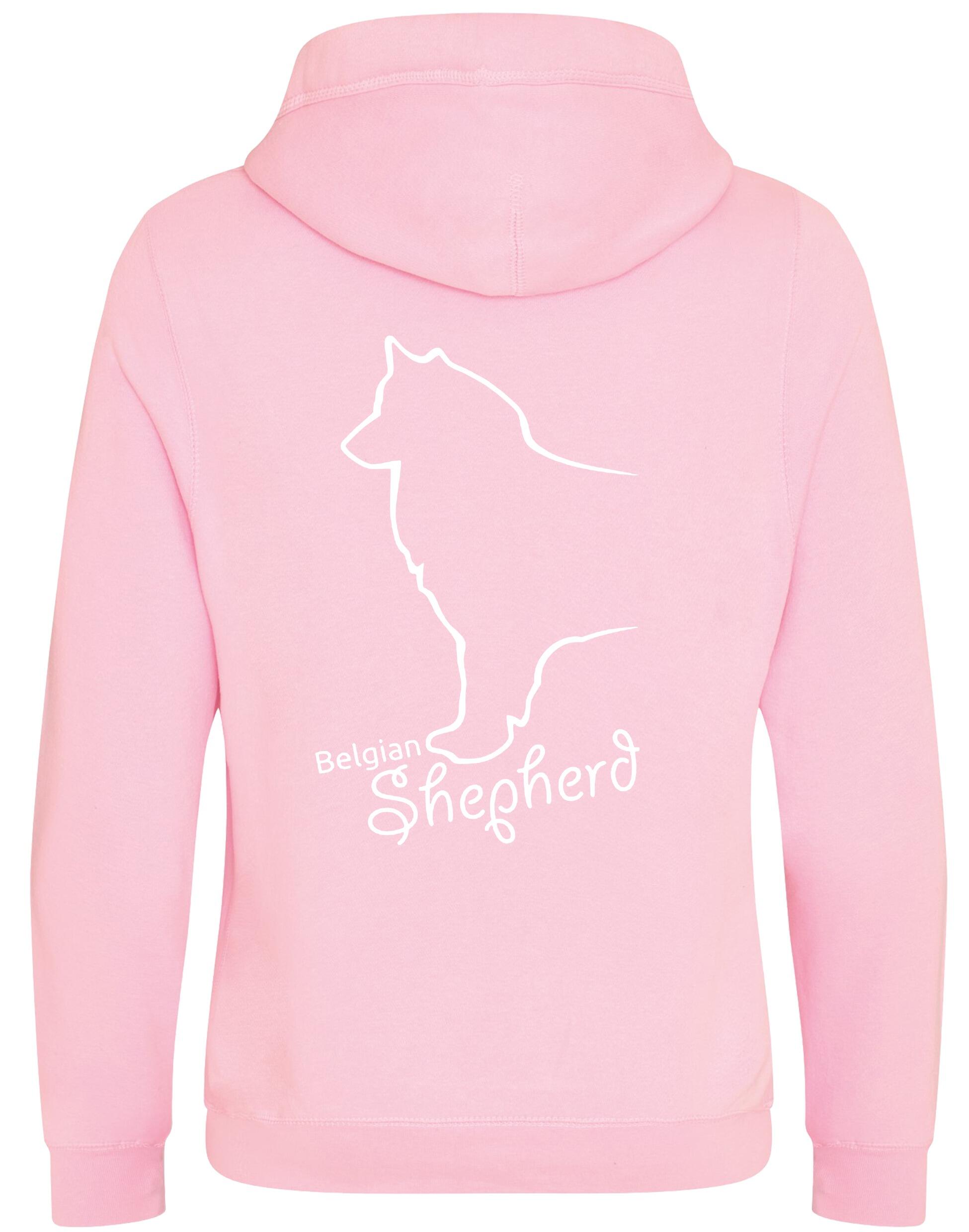 Unisex Crossneck Pullover Hoodie with Belgian Shepherd Dog Breed Design
