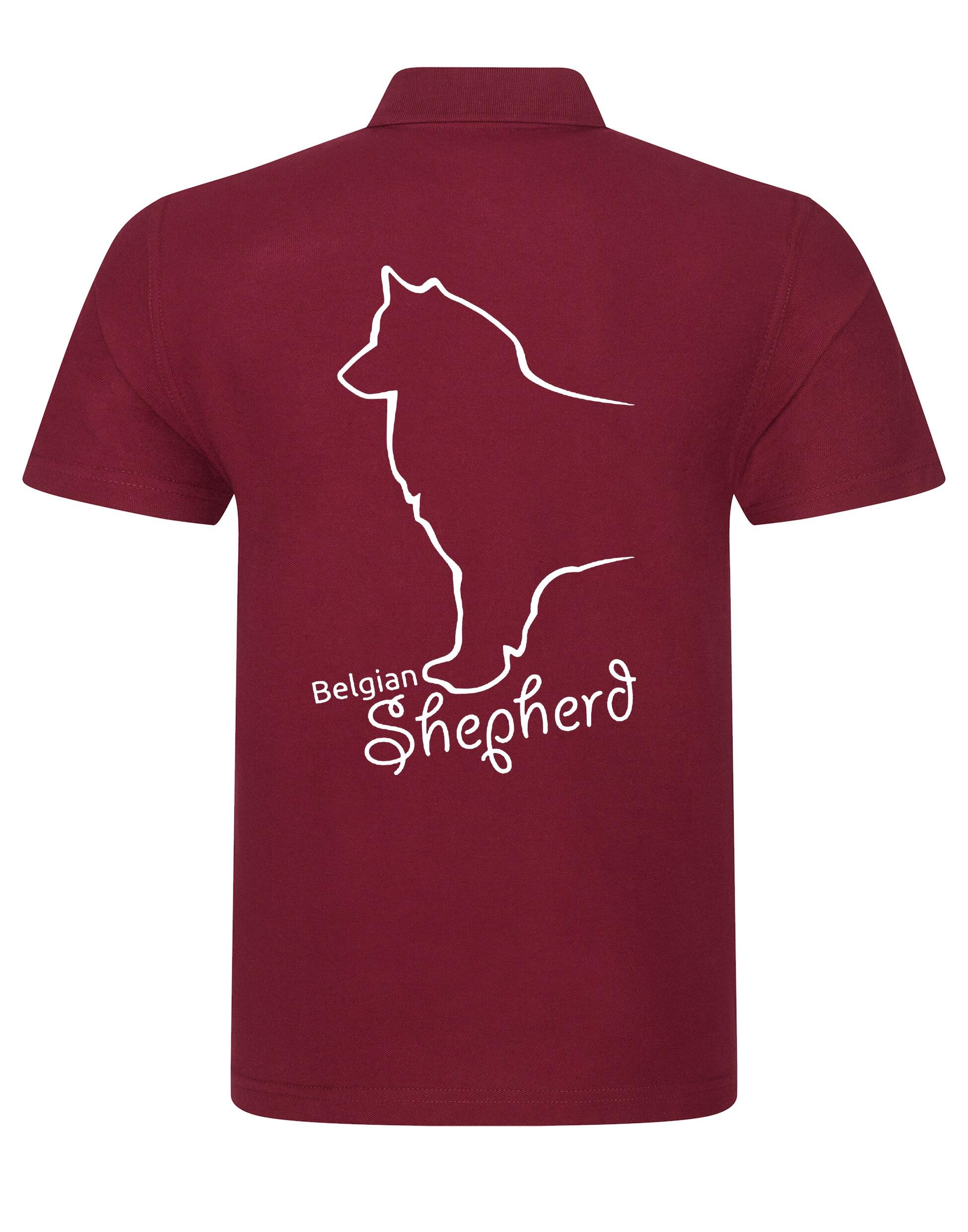 Unisex Cotton Polo with Belgian Shepherd Dog Breed Design – Comfort for Every Belgian Shepherd Enthusiast