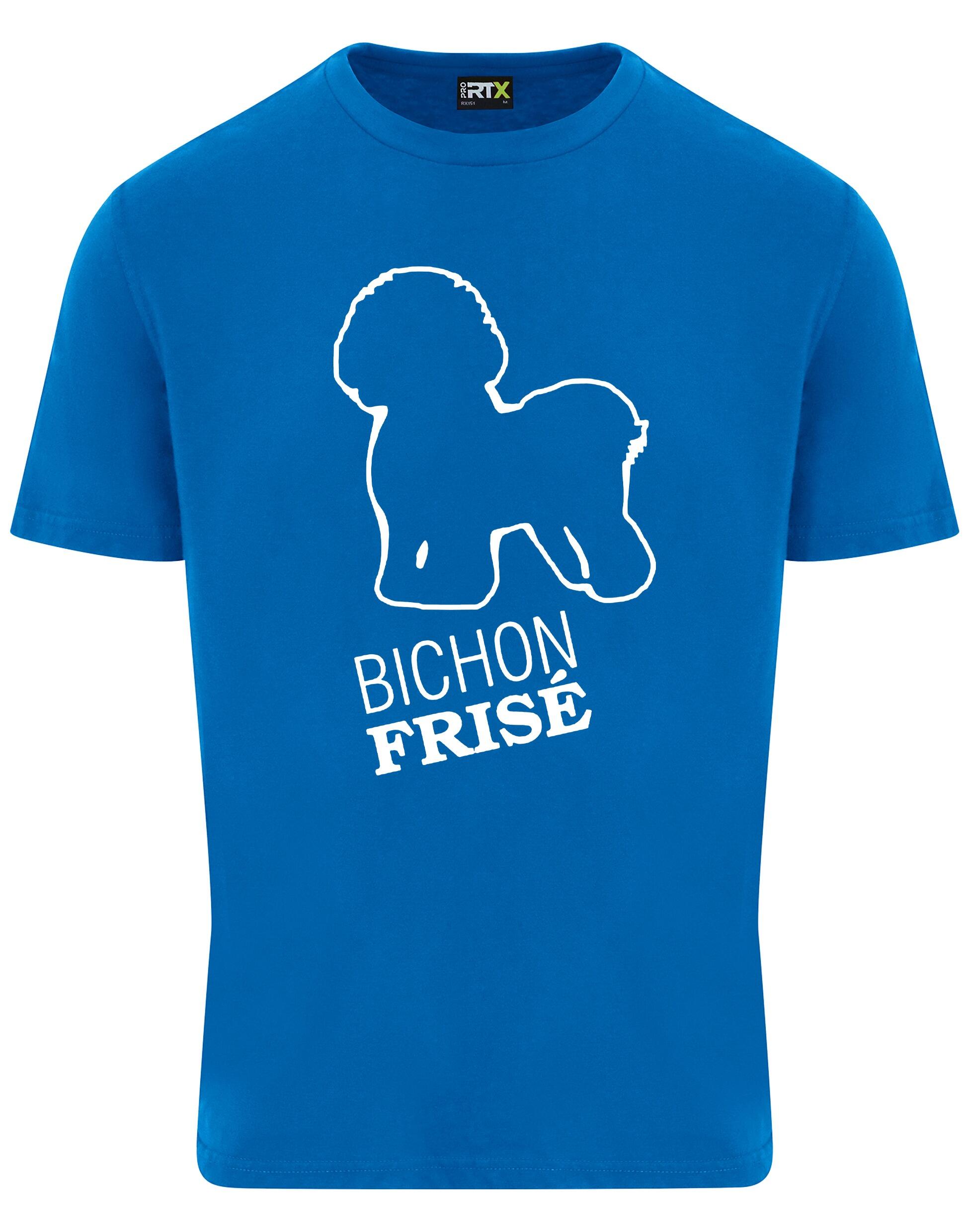 Unisex Roundneck T-shirt with Bichon Frise Dog Breed Design – Style for Every Bichon Frise Fan