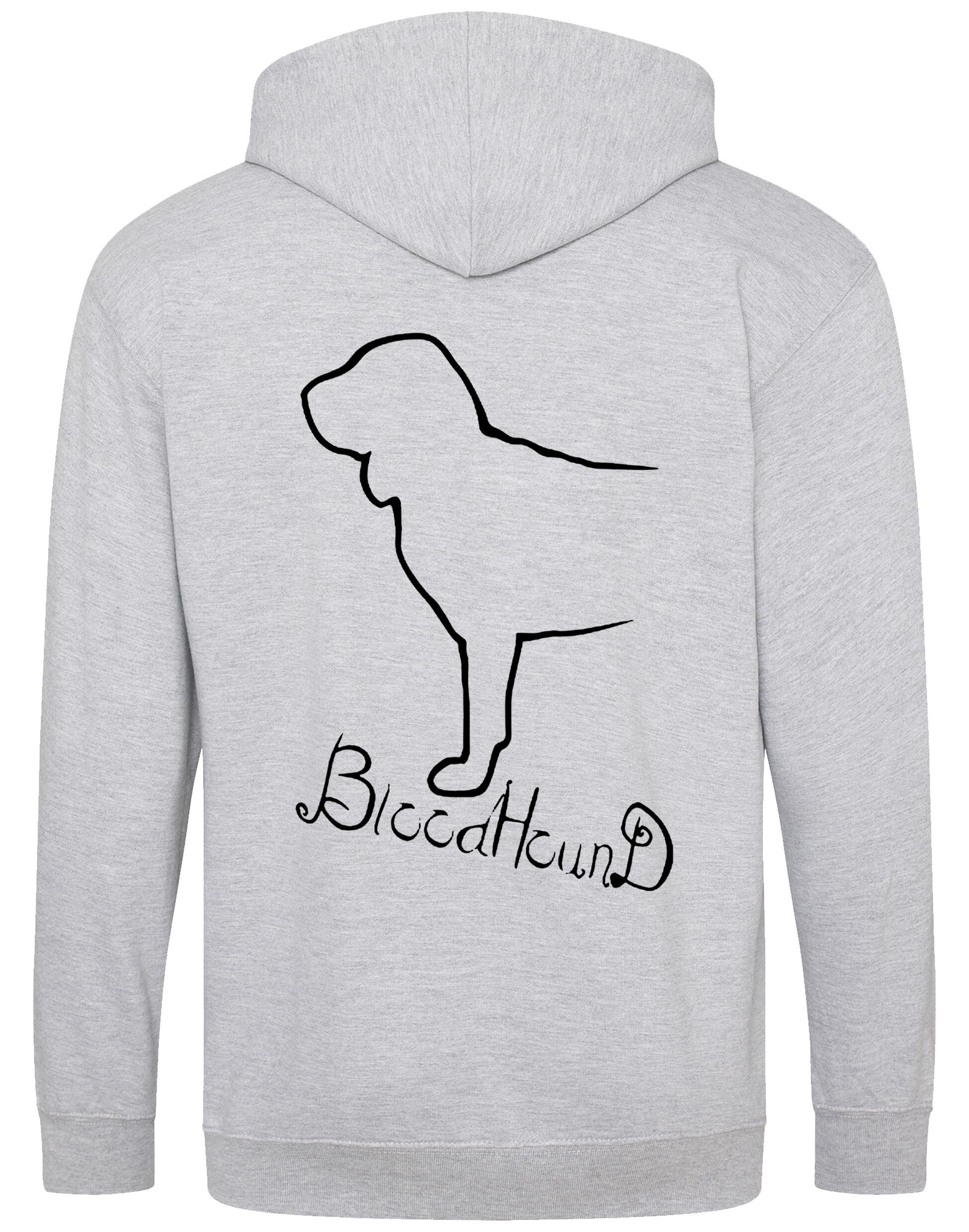 Bloodhound Dog Breed Design Zipped Hoodie – Style and Comfort for Dog Lovers