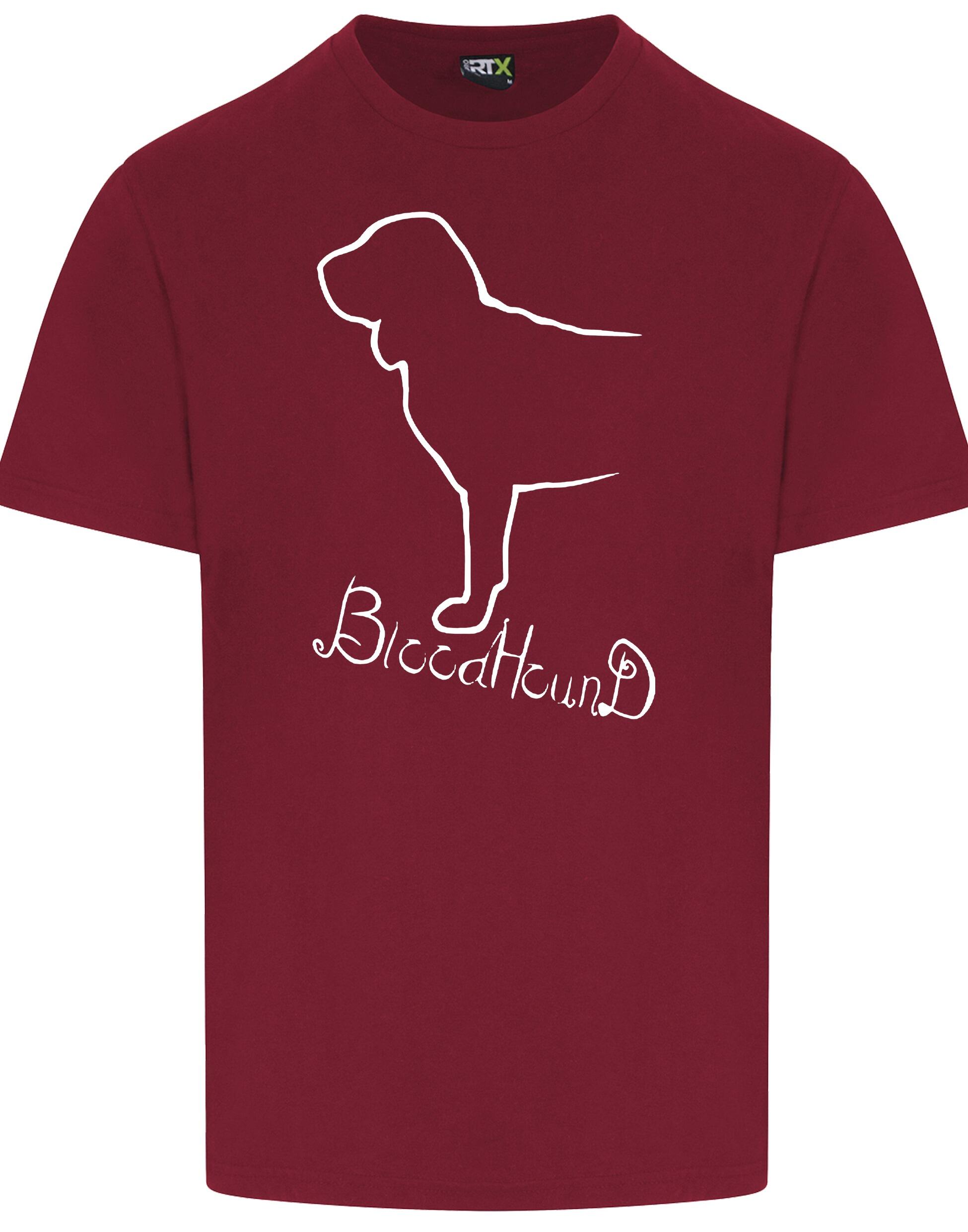 Unisex Roundneck T-shirt with Bloodhound Dog Breed Design – Style for Every Bloodhound Fan