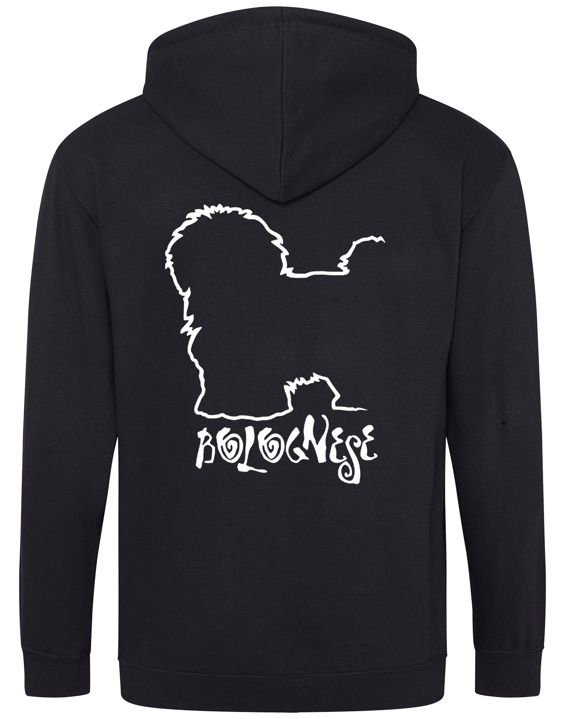 Bolognese Dog Breed Design Zipped Hoodie – Style and Comfort for Dog Lovers