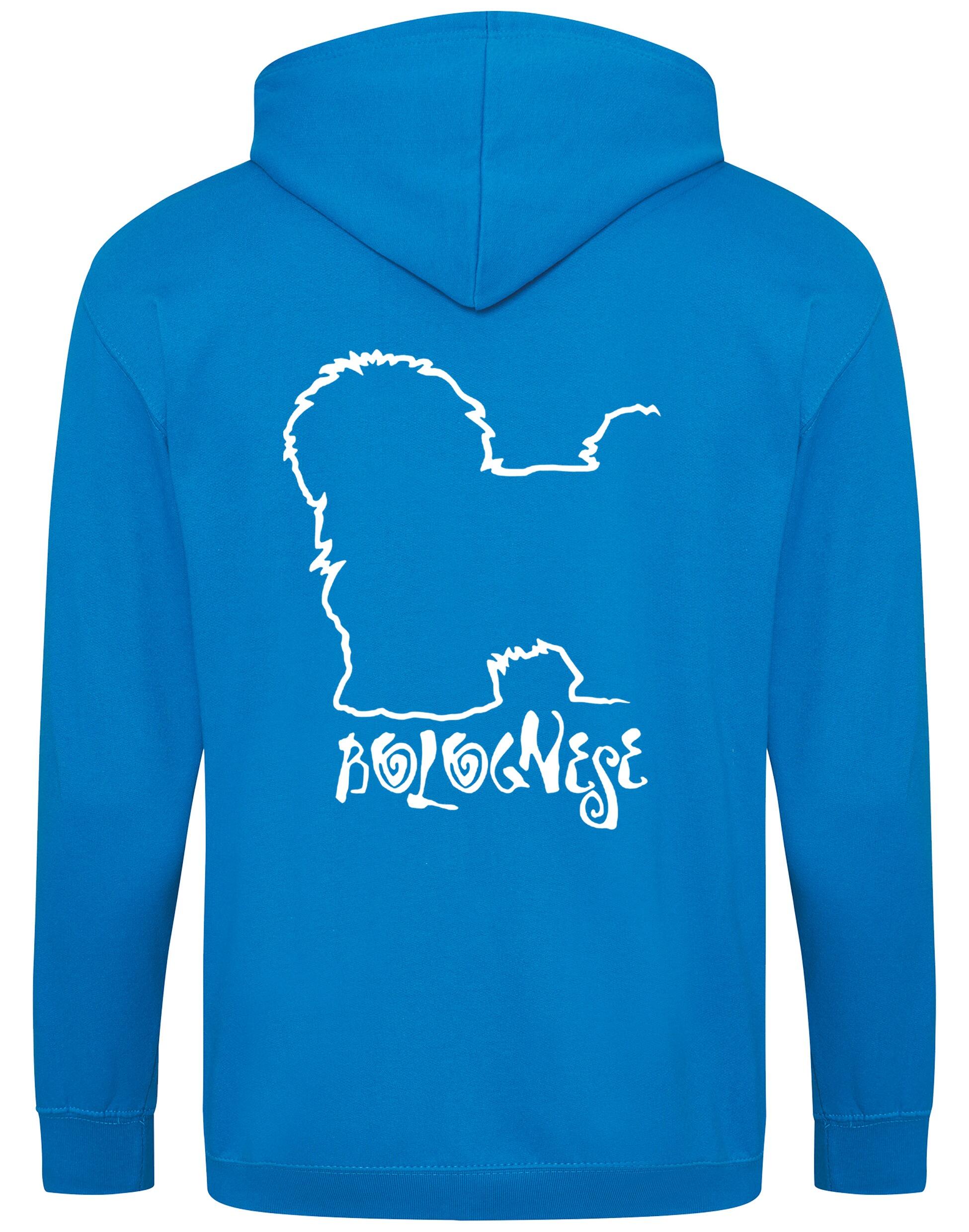 Bolognese Dog Breed Design Zipped Hoodie – Style and Comfort for Dog Lovers