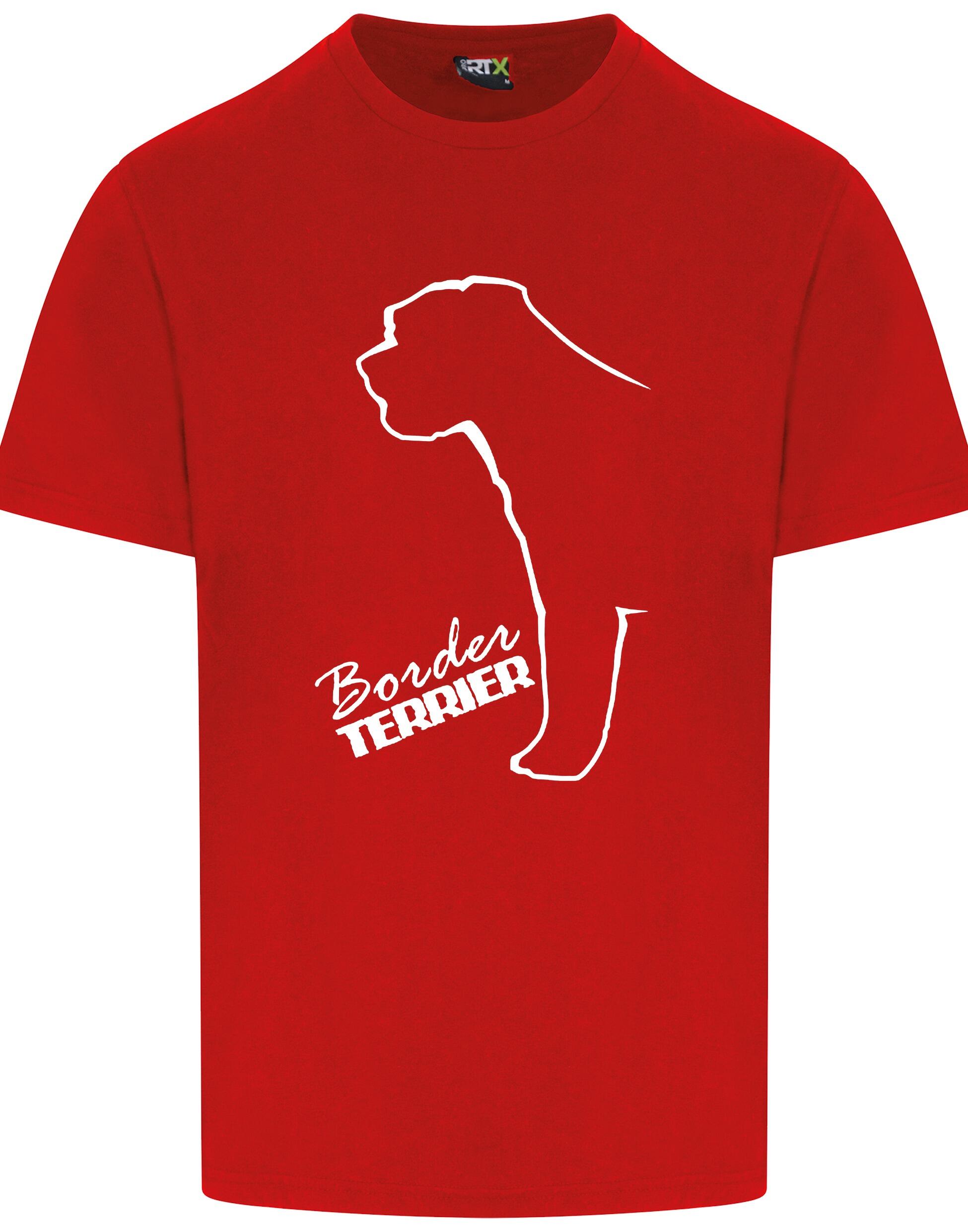 Unisex Roundneck T-shirt with Border Terrier Dog Breed Design – Style for Every Border Terrier Fan