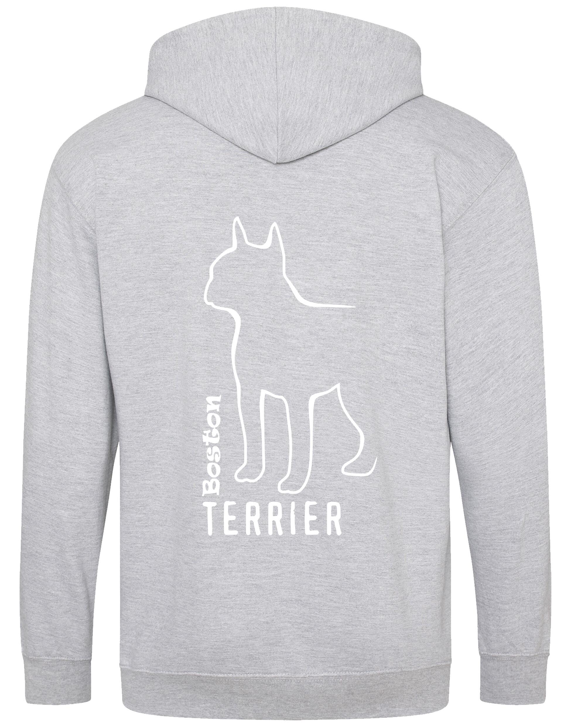 Boston Terrier Dog Breed Design Zipped Hoodie – Style and Comfort for Dog Lovers