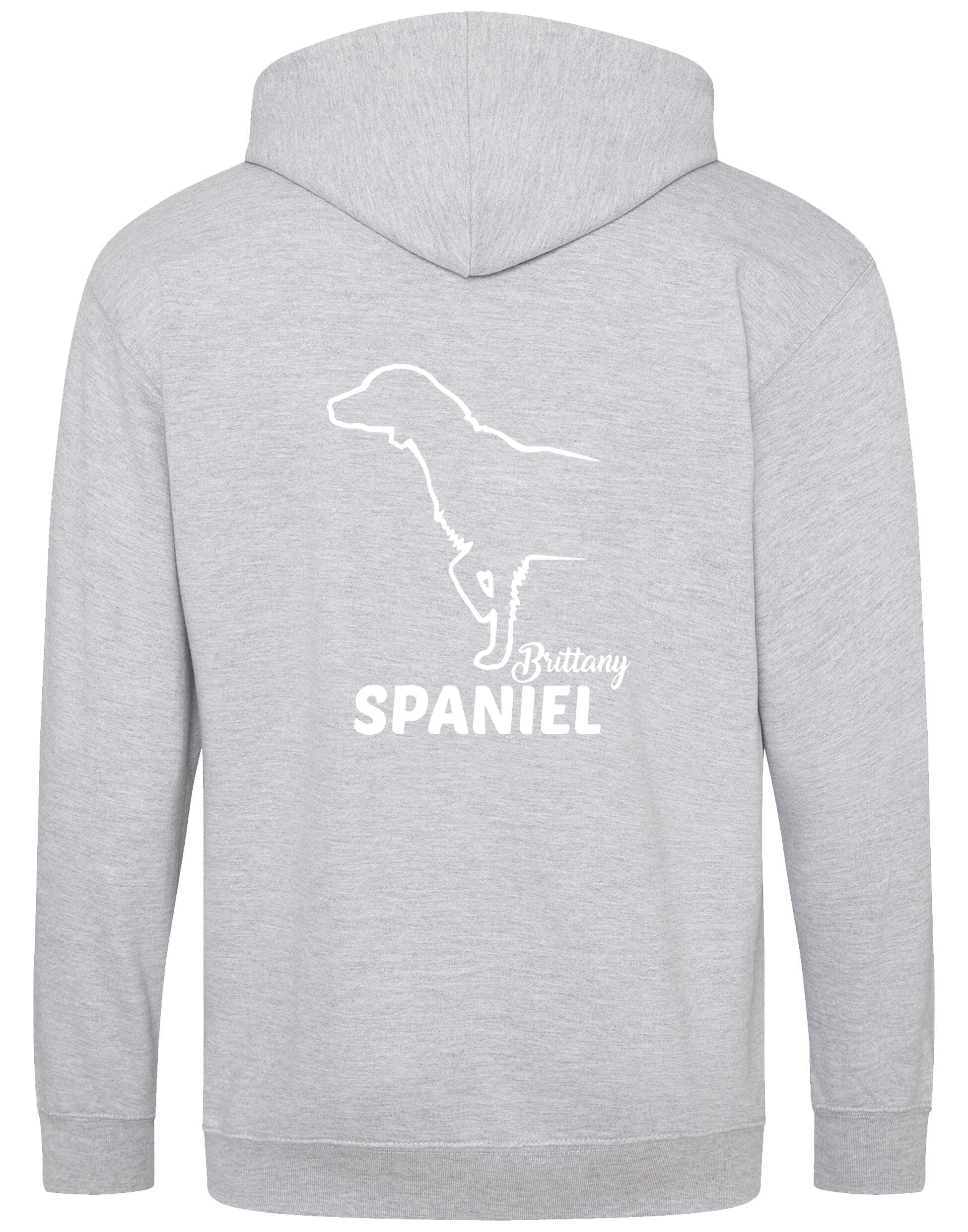 Brittany Spaniel Dog Breed Design Zipped Hoodie – Style and Comfort for Dog Lovers